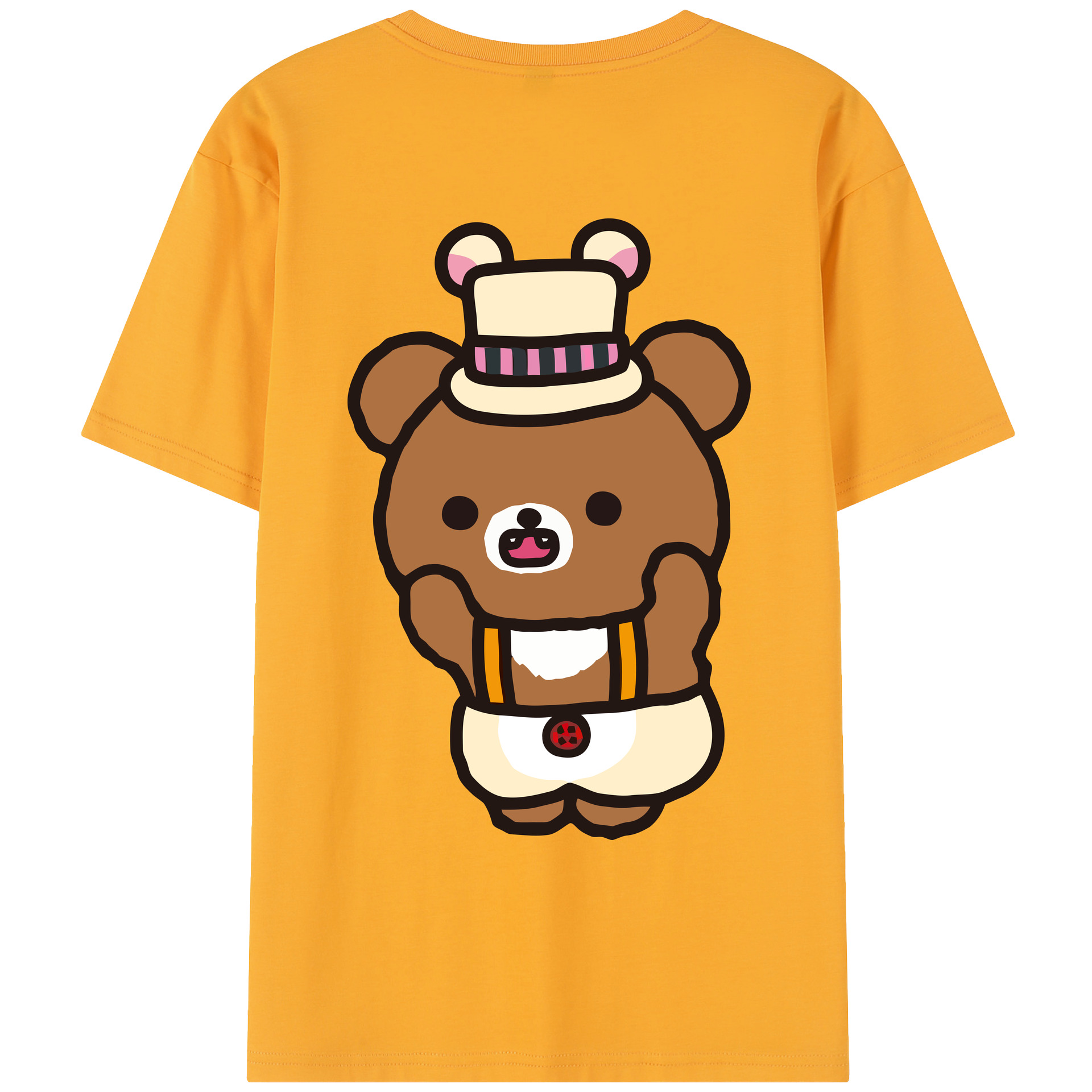 （画像用） リラックマ リラックマ キイロイトリ Rilakkuma Korilakkuma Kiiroitori レディース半袖Tシャツ(バックプリント)