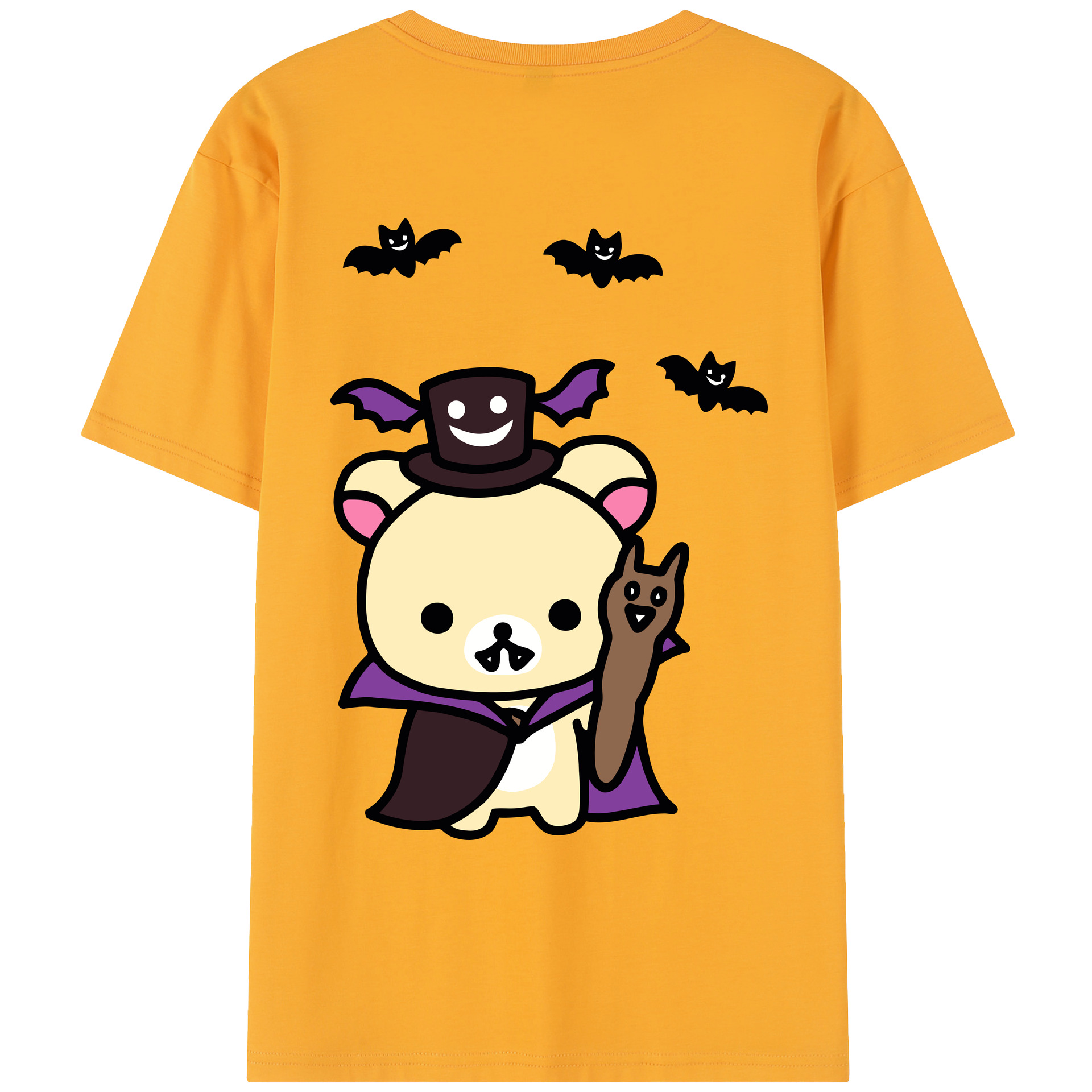 （画像用） リラックマ リラックマ キイロイトリ Rilakkuma Korilakkuma Kiiroitori レディース半袖Tシャツ(バックプリント)