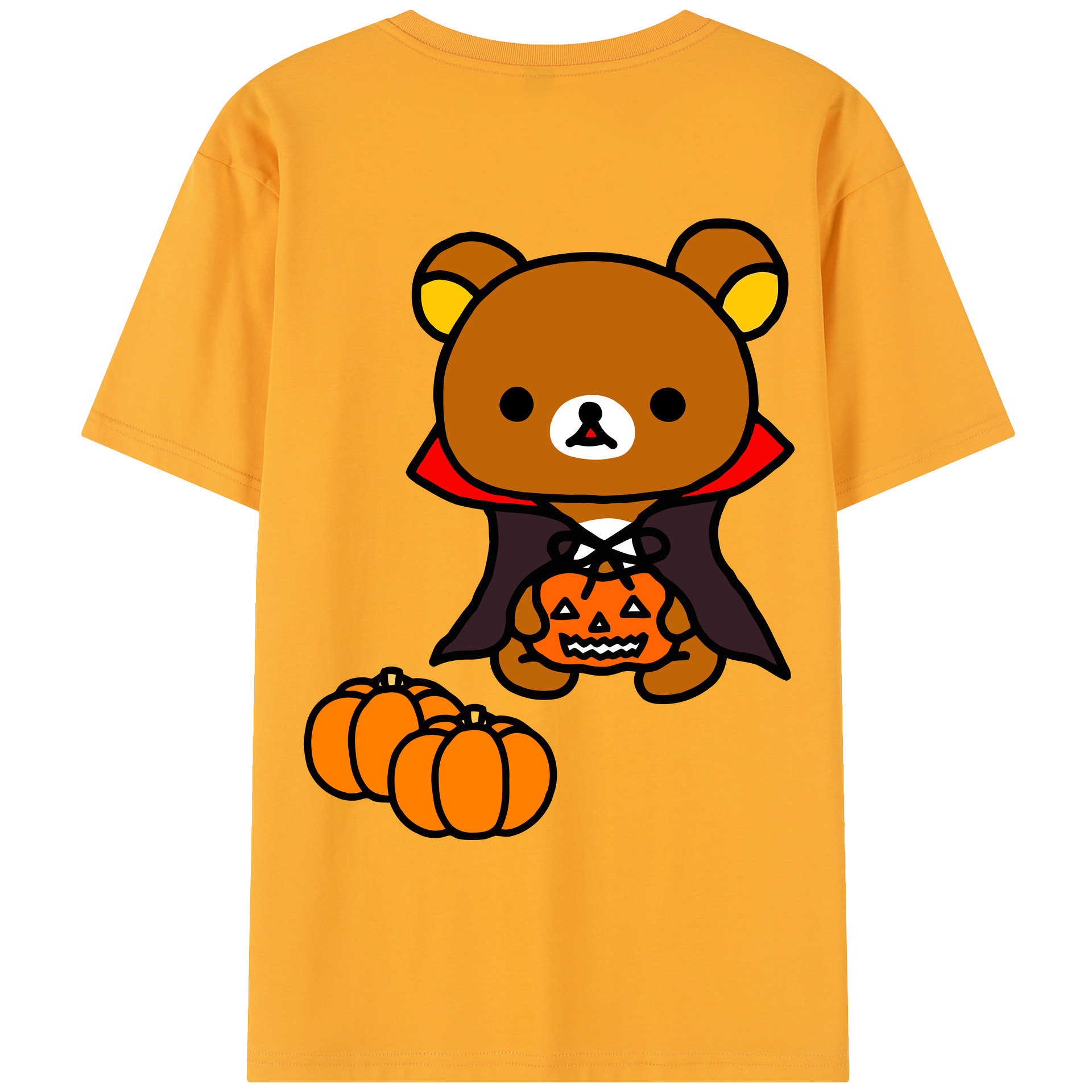 （画像用） リラックマ リラックマ キイロイトリ Rilakkuma Korilakkuma Kiiroitori レディース半袖Tシャツ(バックプリント)