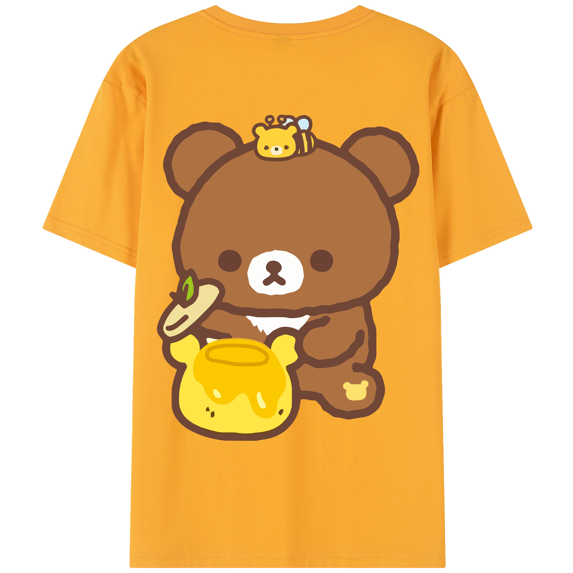 （画像用） リラックマ リラックマ キイロイトリ Rilakkuma Korilakkuma Kiiroitori レディース半袖Tシャツ(バックプリント)