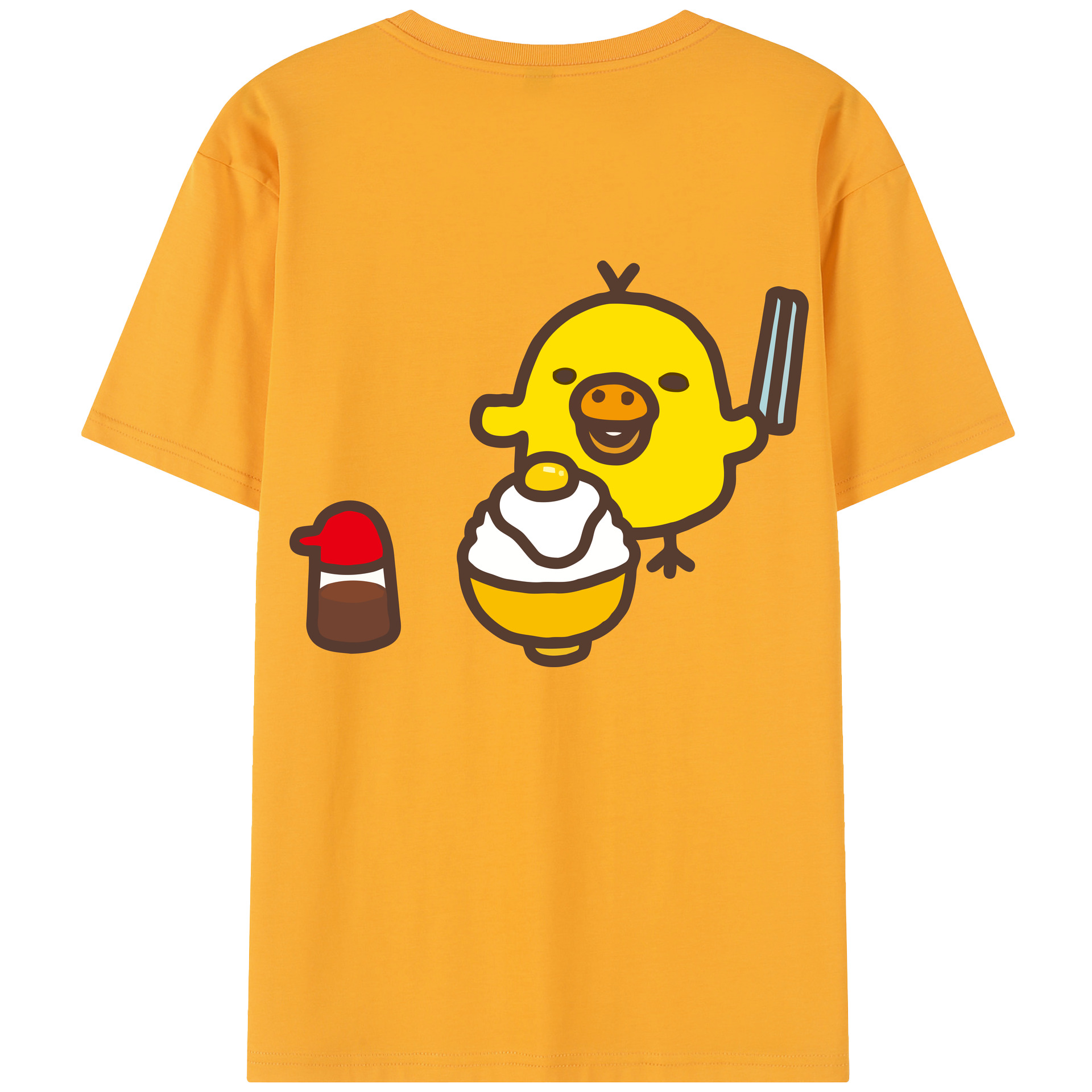 （画像用） リラックマ リラックマ キイロイトリ Rilakkuma Korilakkuma Kiiroitori レディース半袖Tシャツ(バックプリント)