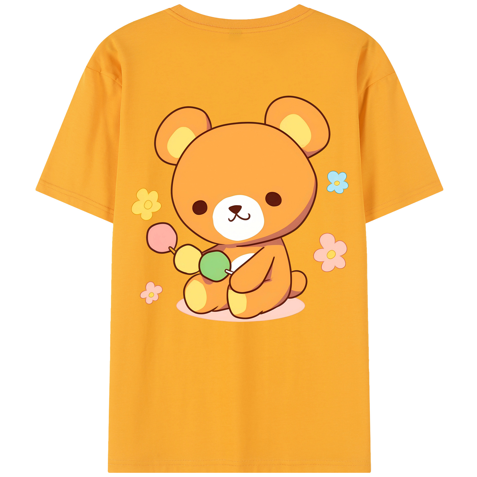 （画像用） リラックマ リラックマ キイロイトリ Rilakkuma Korilakkuma Kiiroitori レディース半袖Tシャツ(バックプリント)