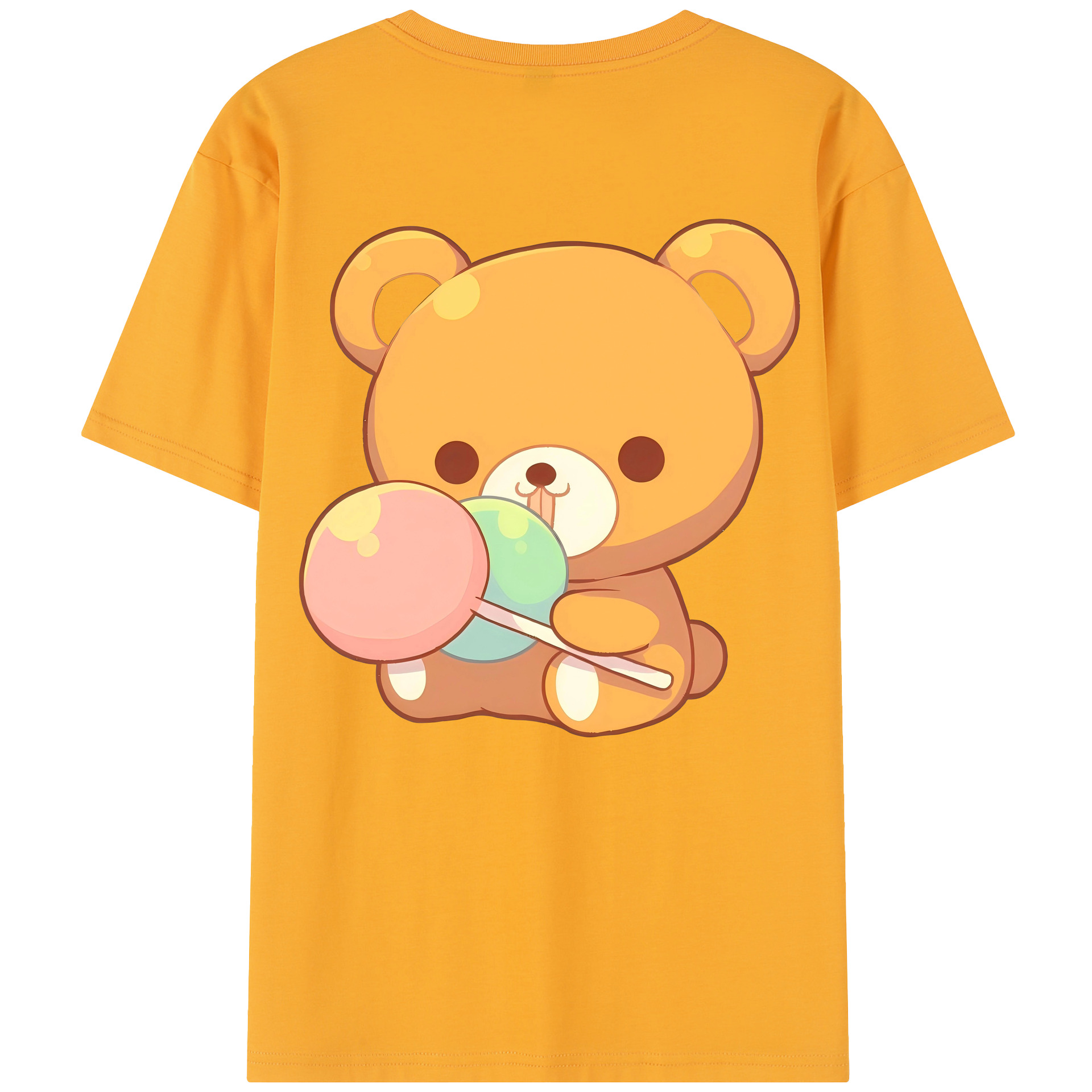 （画像用） リラックマ リラックマ キイロイトリ Rilakkuma Korilakkuma Kiiroitori レディース半袖Tシャツ(バックプリント)