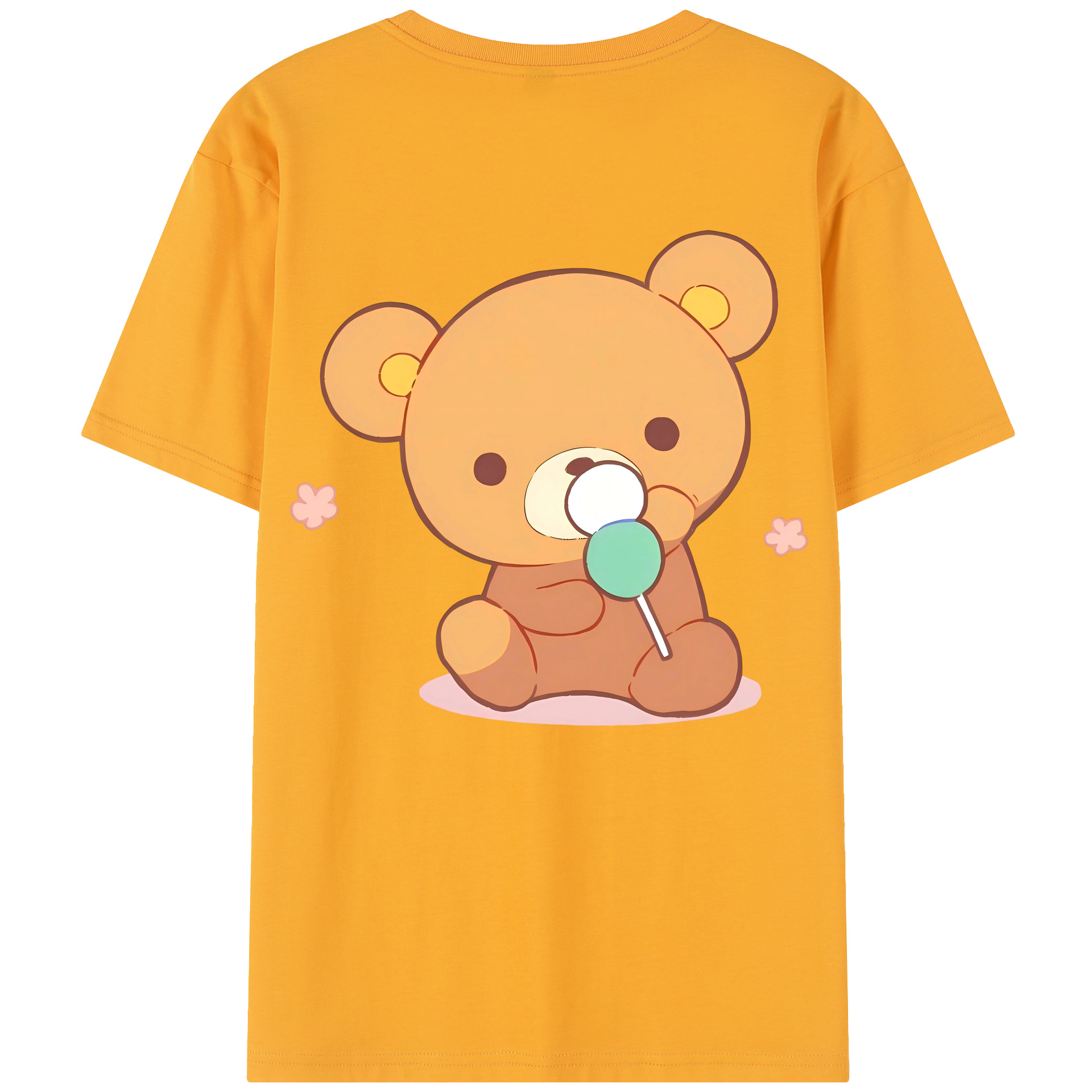 （画像用） リラックマ リラックマ キイロイトリ Rilakkuma Korilakkuma Kiiroitori レディース半袖Tシャツ(バックプリント)