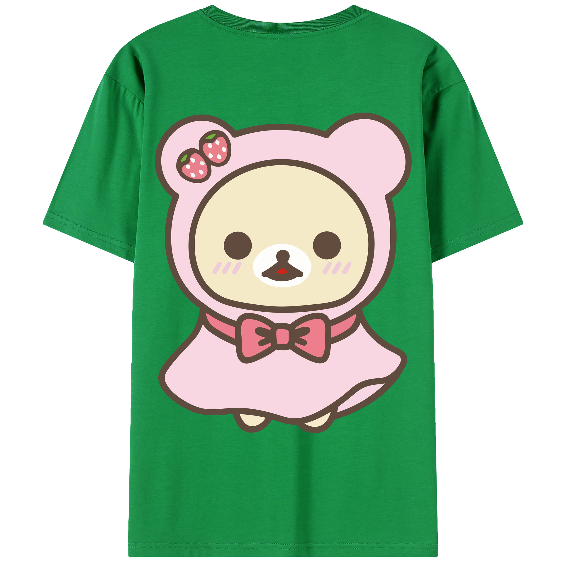 （画像用） リラックマ リラックマ キイロイトリ Rilakkuma Korilakkuma Kiiroitori レディース半袖Tシャツ(バックプリント)