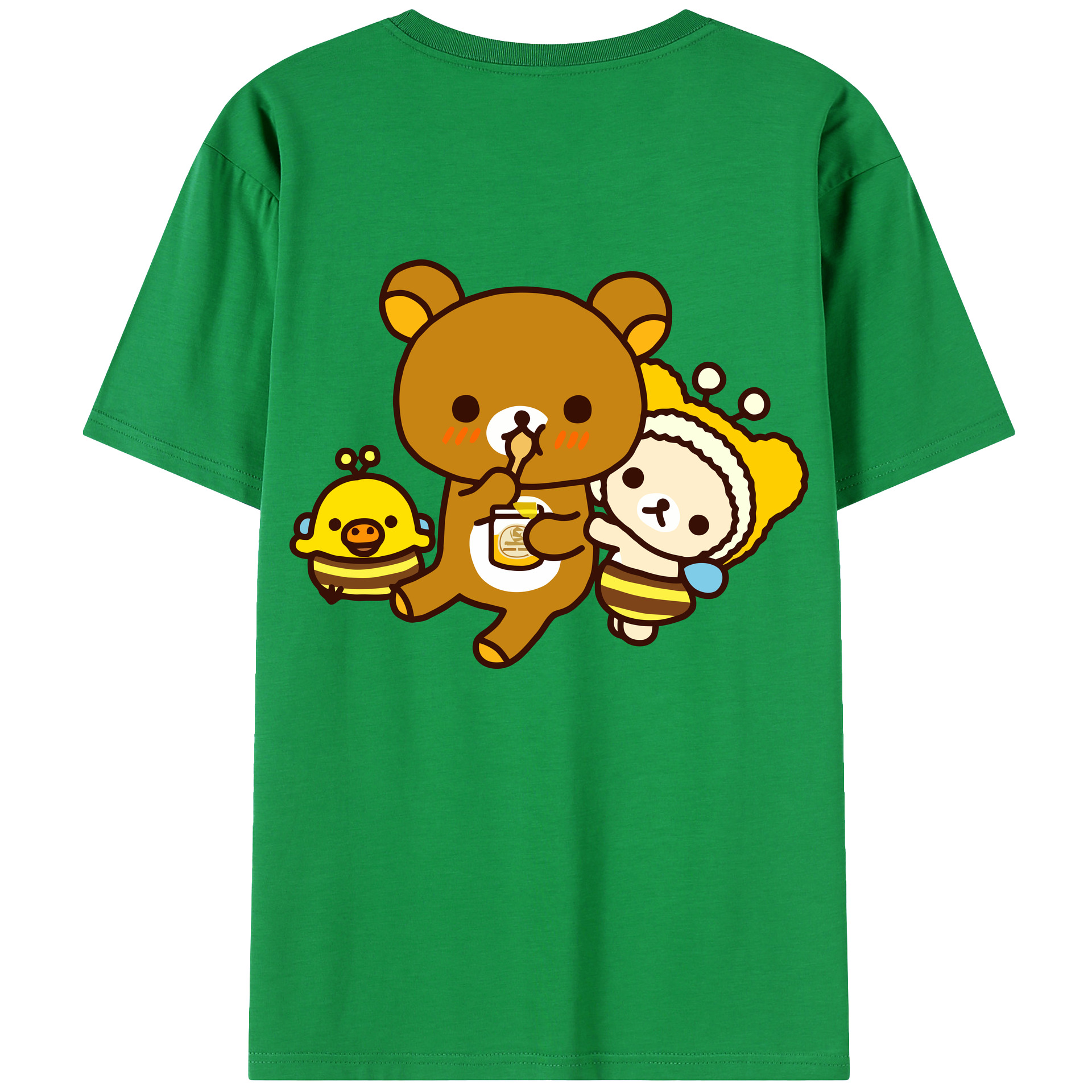 （画像用） リラックマ リラックマ キイロイトリ Rilakkuma Korilakkuma Kiiroitori レディース半袖Tシャツ(バックプリント)