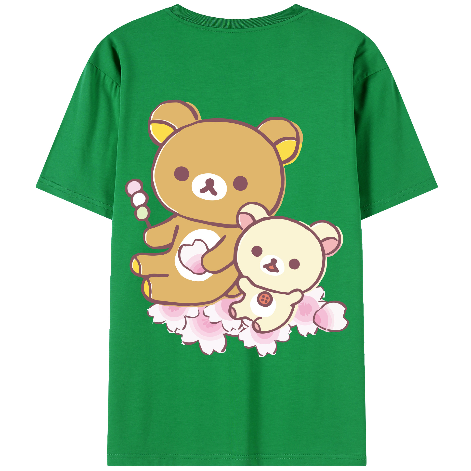 （画像用） リラックマ リラックマ キイロイトリ Rilakkuma Korilakkuma Kiiroitori レディース半袖Tシャツ(バックプリント)