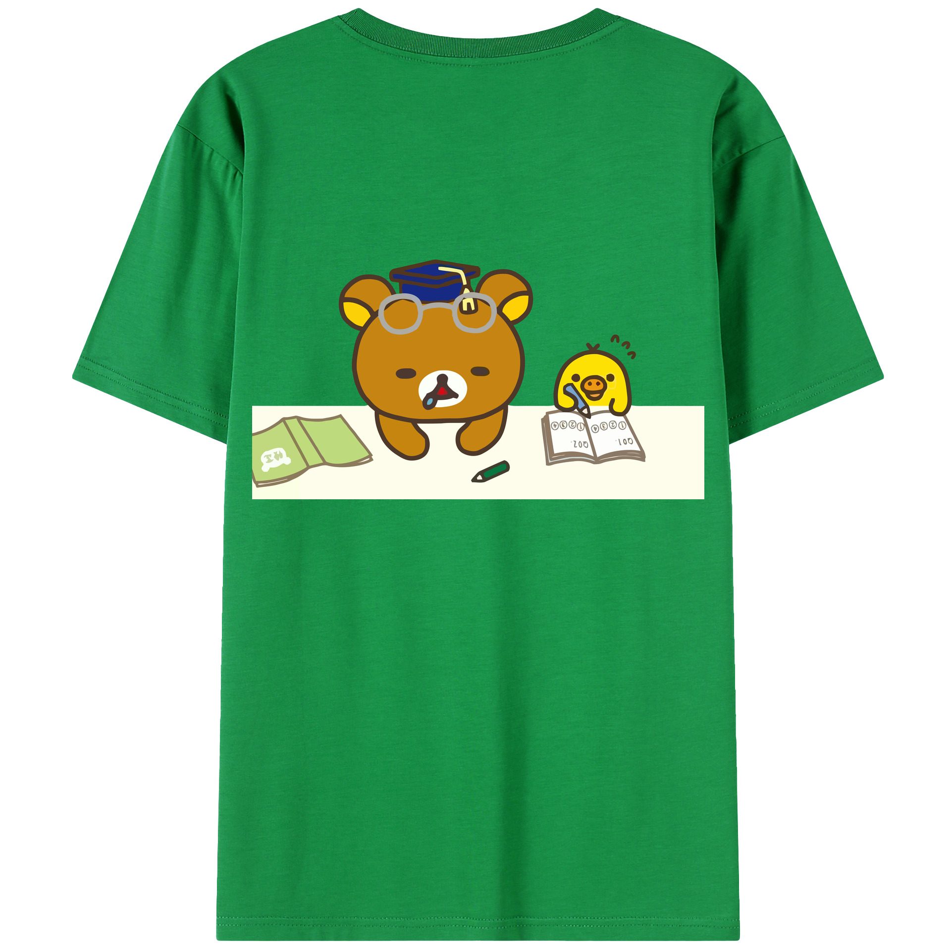 （画像用） リラックマ リラックマ キイロイトリ Rilakkuma Korilakkuma Kiiroitori レディース半袖Tシャツ(バックプリント)