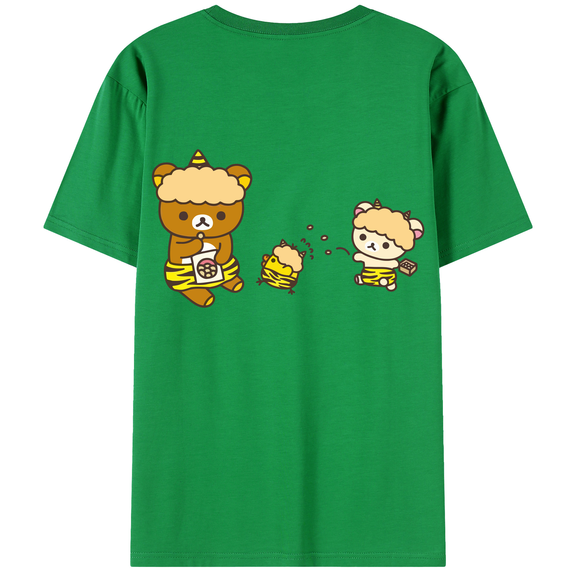 （画像用） リラックマ リラックマ キイロイトリ Rilakkuma Korilakkuma Kiiroitori レディース半袖Tシャツ(バックプリント)