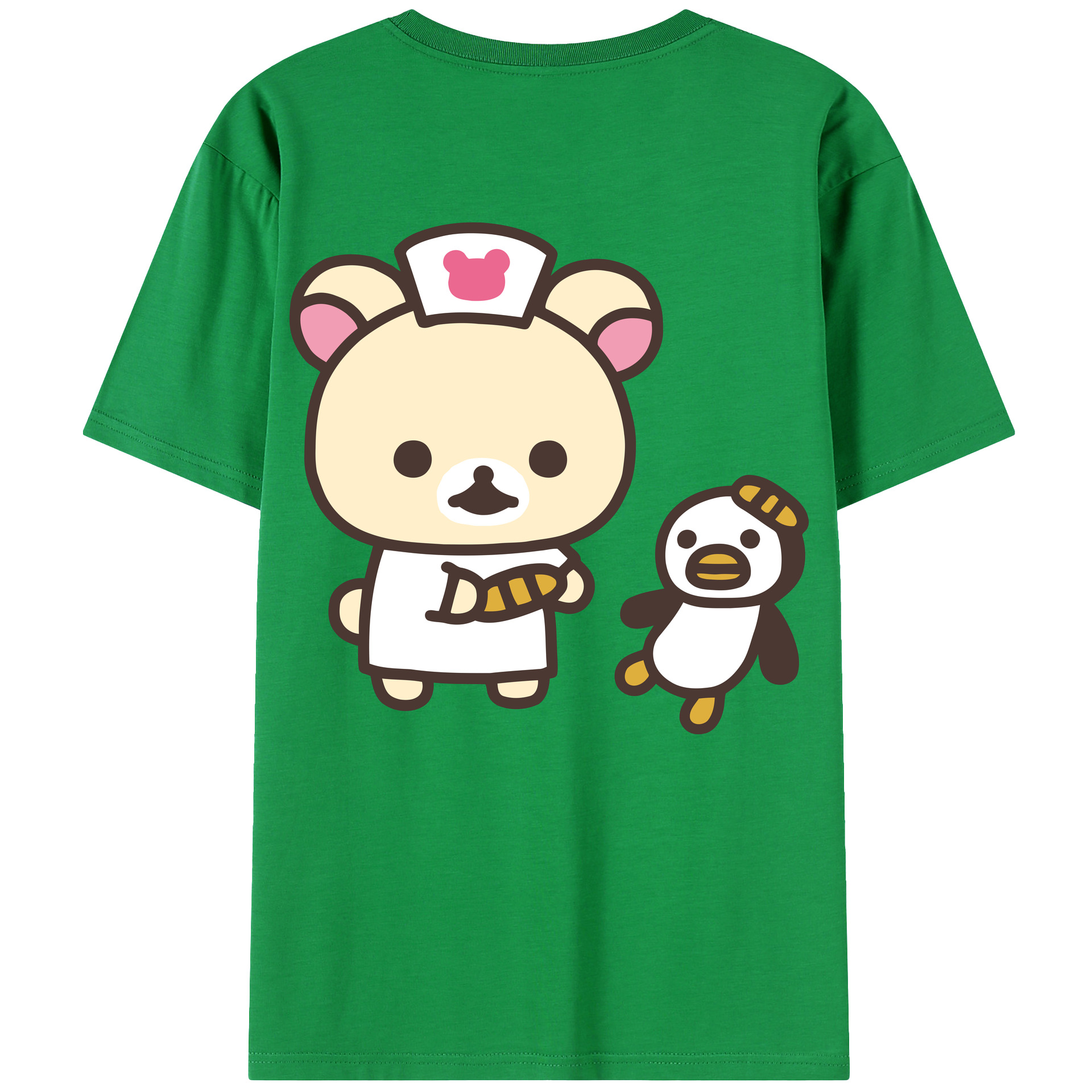 （画像用） リラックマ リラックマ キイロイトリ Rilakkuma Korilakkuma Kiiroitori レディース半袖Tシャツ(バックプリント)
