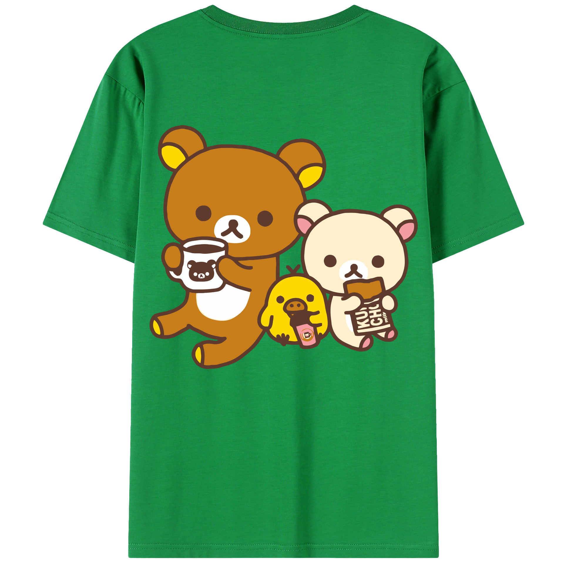 （画像用） リラックマ リラックマ キイロイトリ Rilakkuma Korilakkuma Kiiroitori レディース半袖Tシャツ(バックプリント)