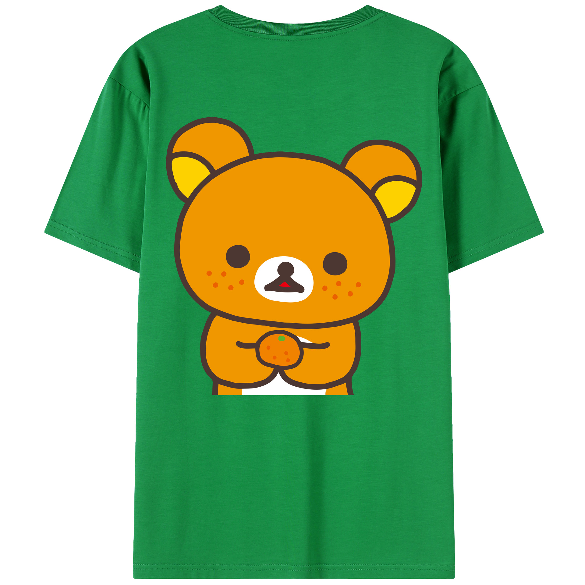 （画像用） リラックマ リラックマ キイロイトリ Rilakkuma Korilakkuma Kiiroitori レディース半袖Tシャツ(バックプリント)