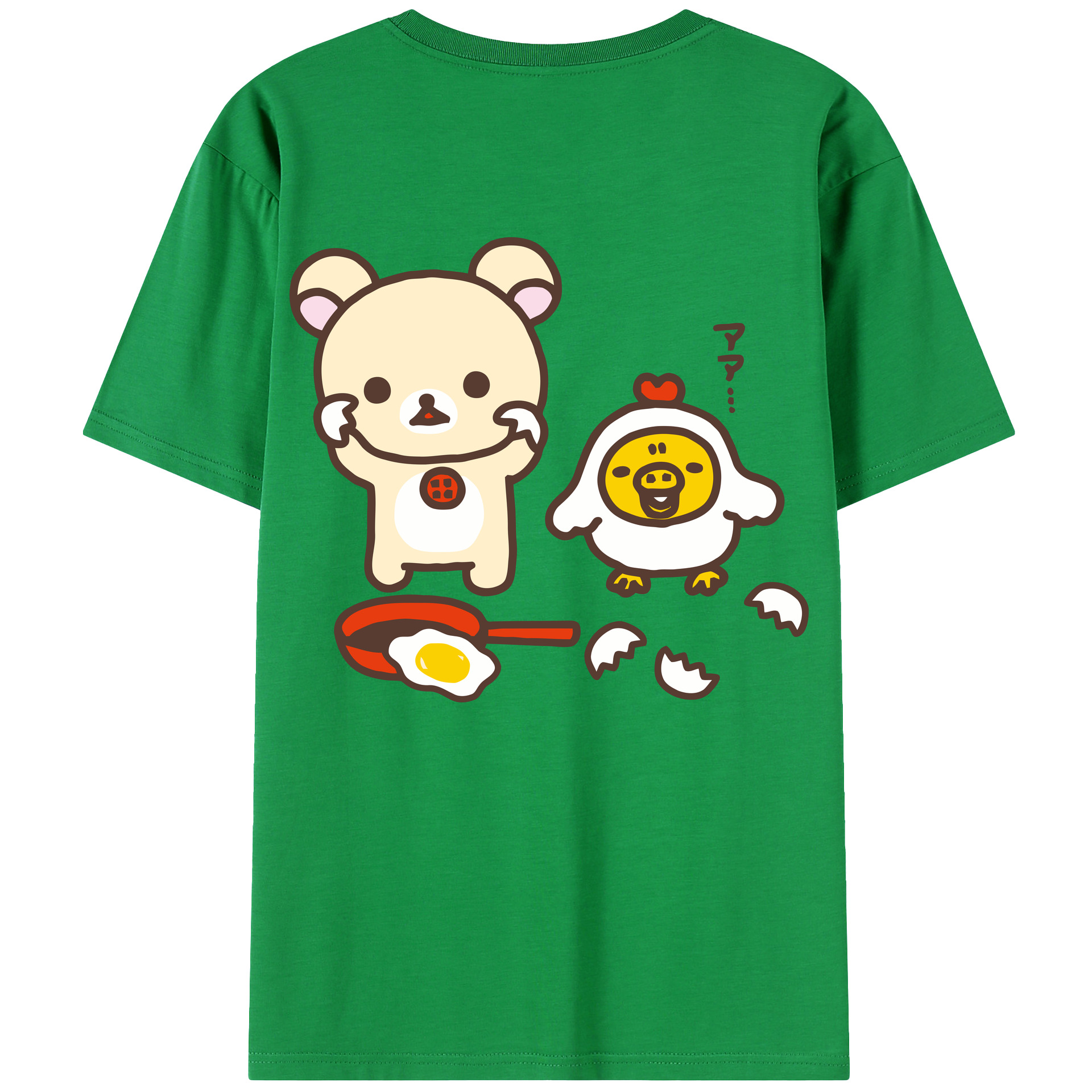 （画像用） リラックマ リラックマ キイロイトリ Rilakkuma Korilakkuma Kiiroitori レディース半袖Tシャツ(バックプリント)
