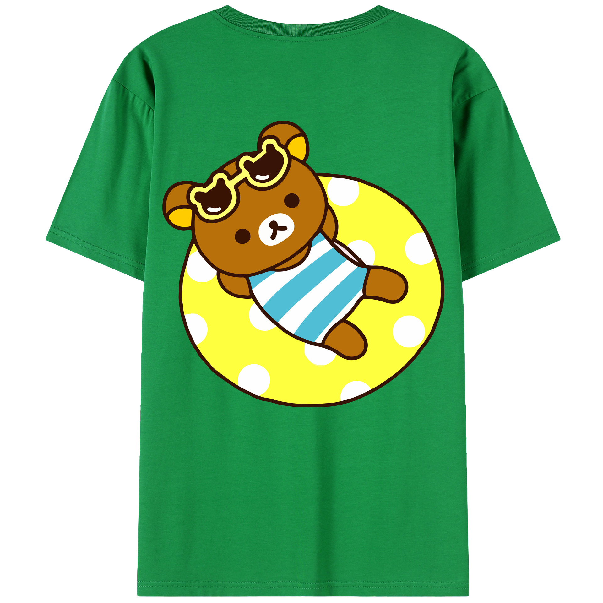 （画像用） リラックマ リラックマ キイロイトリ Rilakkuma Korilakkuma Kiiroitori レディース半袖Tシャツ(バックプリント)