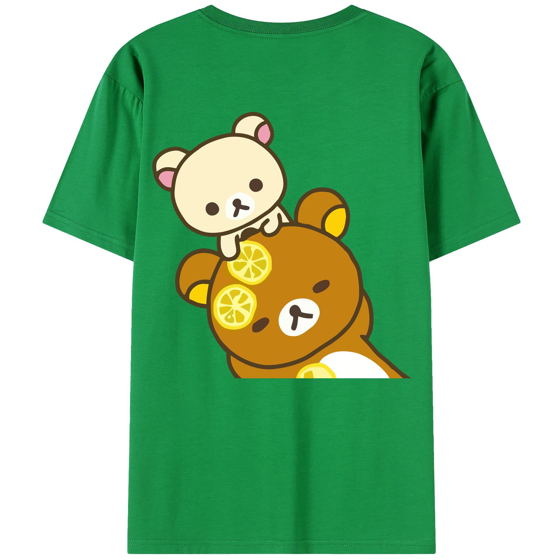 （画像用） リラックマ リラックマ キイロイトリ Rilakkuma Korilakkuma Kiiroitori レディース半袖Tシャツ(バックプリント)