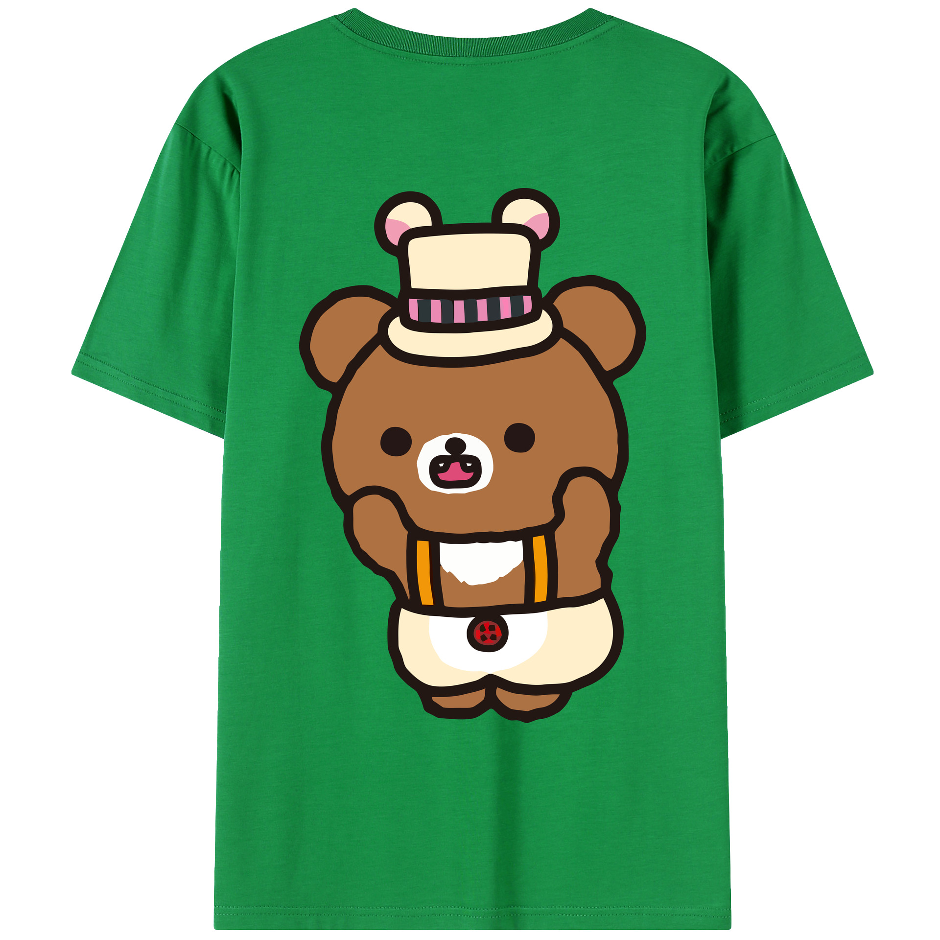 （画像用） リラックマ リラックマ キイロイトリ Rilakkuma Korilakkuma Kiiroitori レディース半袖Tシャツ(バックプリント)