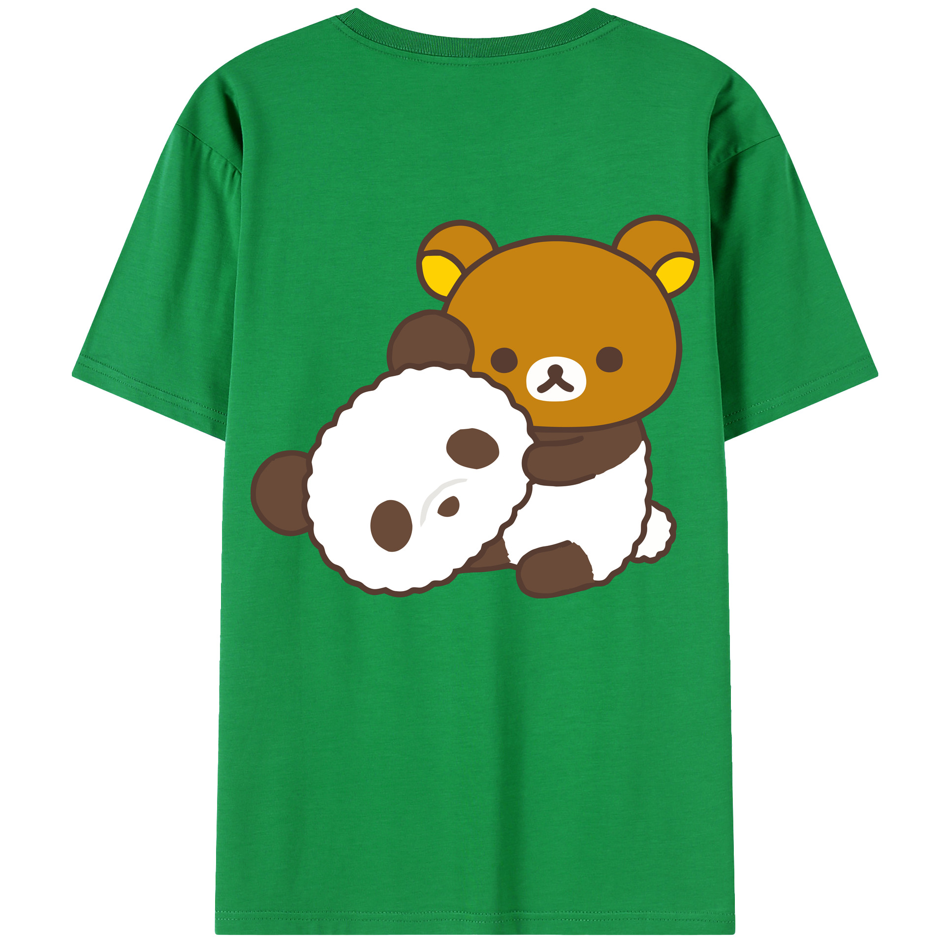 （画像用） リラックマ リラックマ キイロイトリ Rilakkuma Korilakkuma Kiiroitori レディース半袖Tシャツ(バックプリント)