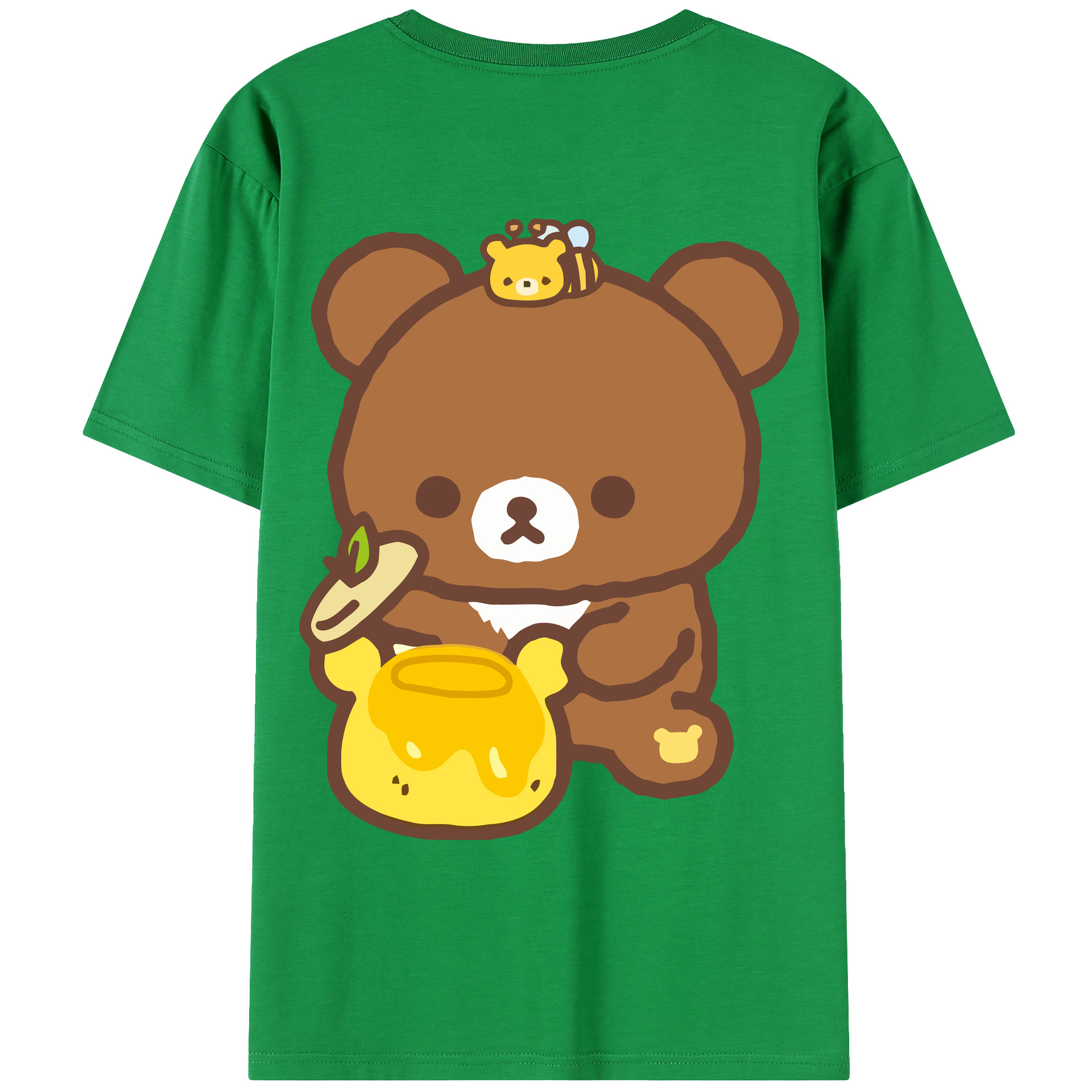 （画像用） リラックマ リラックマ キイロイトリ Rilakkuma Korilakkuma Kiiroitori レディース半袖Tシャツ(バックプリント)