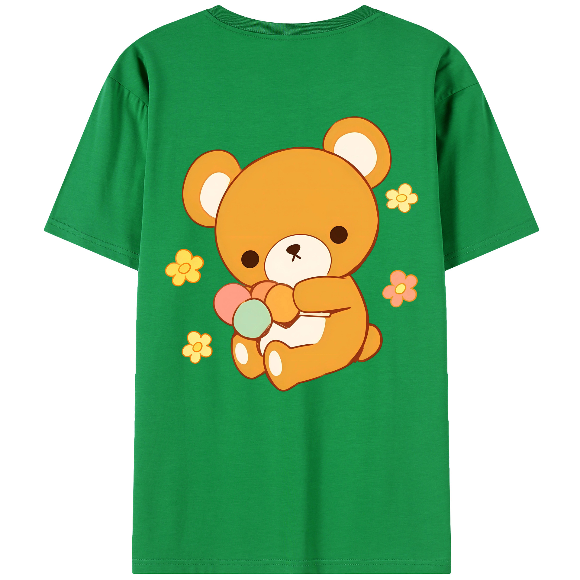 （画像用） リラックマ リラックマ キイロイトリ Rilakkuma Korilakkuma Kiiroitori レディース半袖Tシャツ(バックプリント)