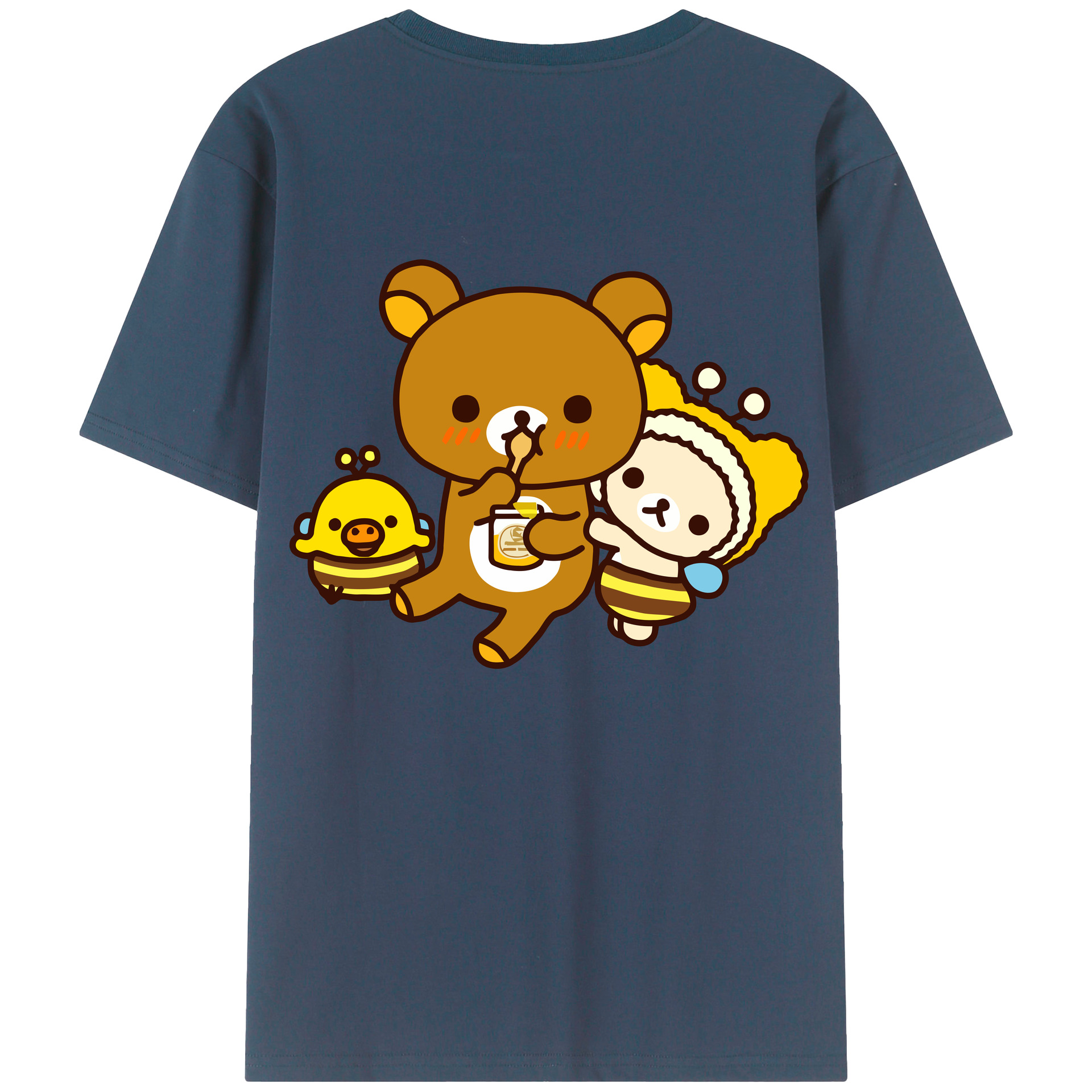 （画像用） リラックマ リラックマ キイロイトリ Rilakkuma Korilakkuma Kiiroitori レディース半袖Tシャツ(バックプリント)