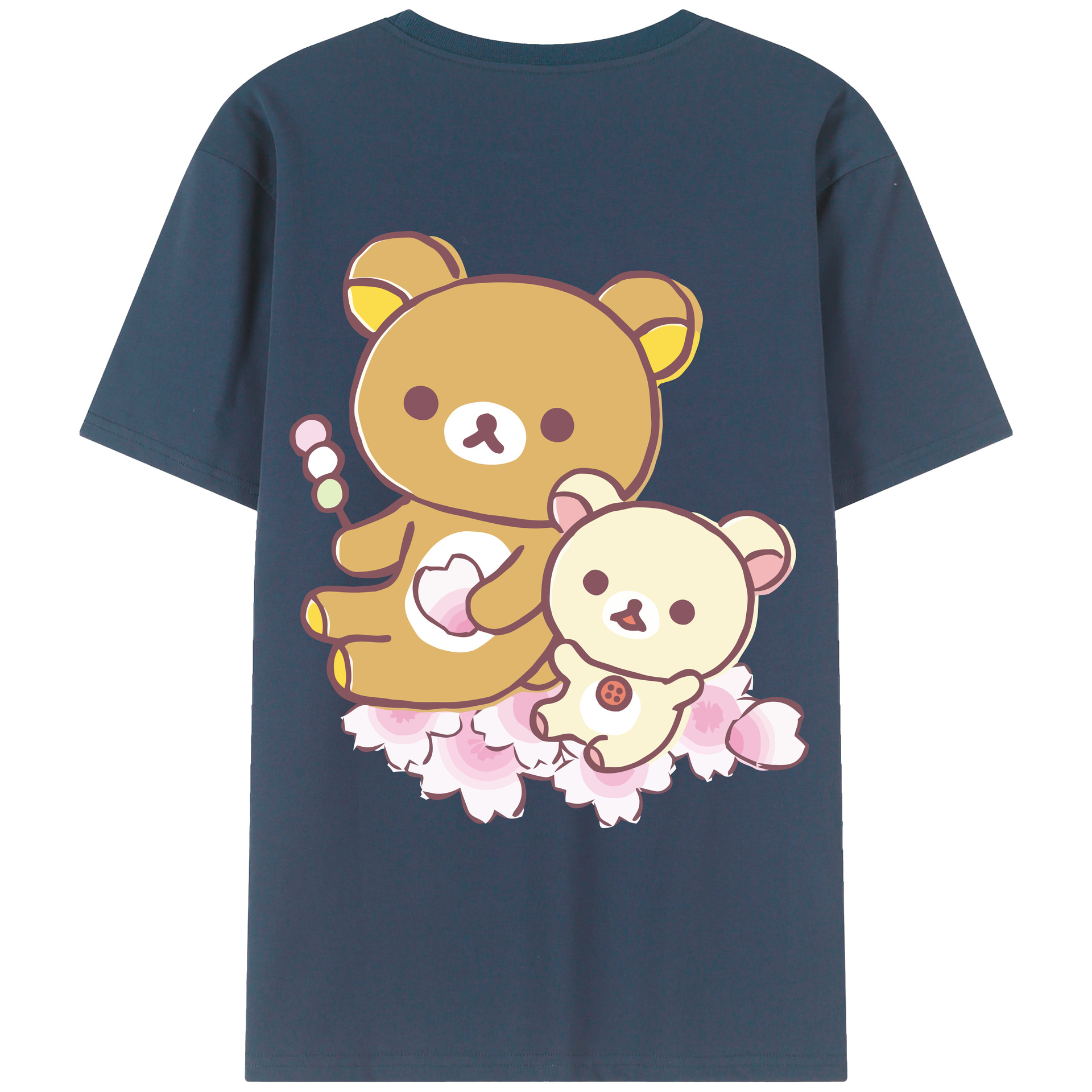 （画像用） リラックマ リラックマ キイロイトリ Rilakkuma Korilakkuma Kiiroitori レディース半袖Tシャツ(バックプリント)