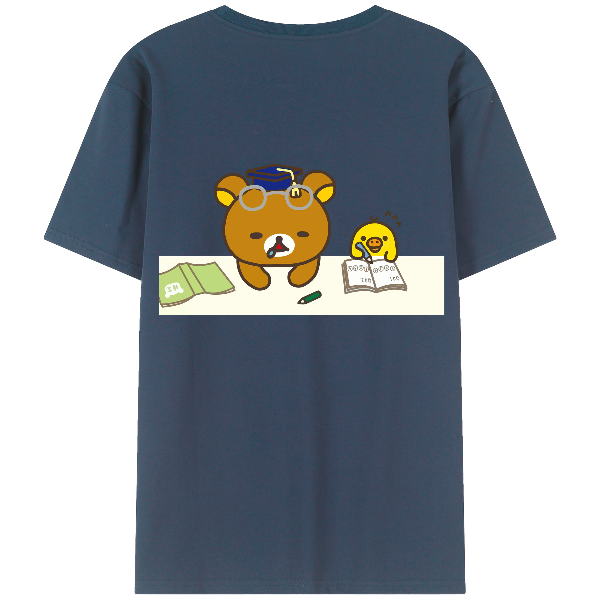 （画像用） リラックマ リラックマ キイロイトリ Rilakkuma Korilakkuma Kiiroitori レディース半袖Tシャツ(バックプリント)