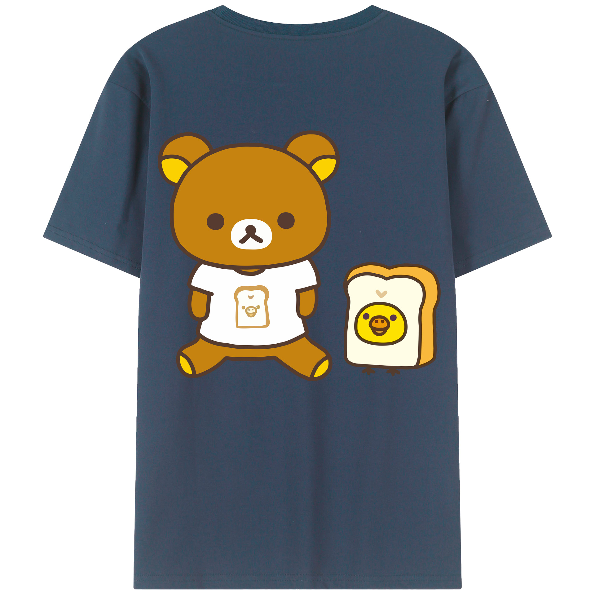 （画像用） リラックマ リラックマ キイロイトリ Rilakkuma Korilakkuma Kiiroitori レディース半袖Tシャツ(バックプリント)