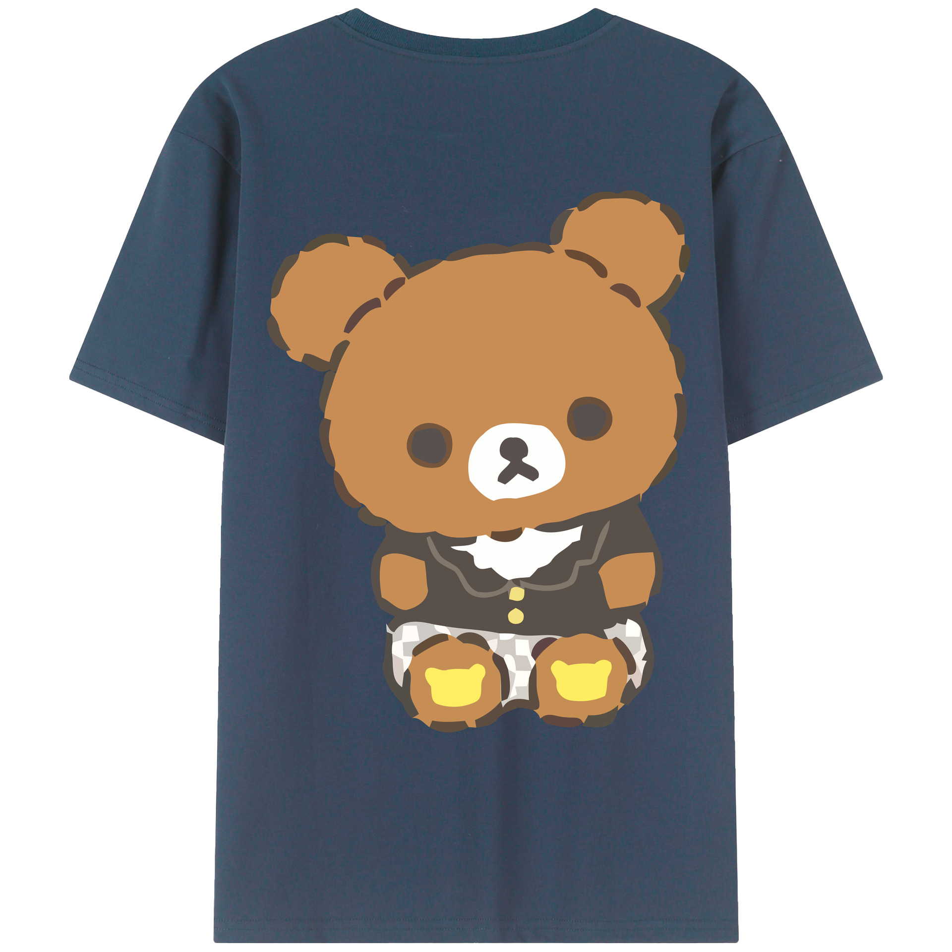 （画像用） リラックマ リラックマ キイロイトリ Rilakkuma Korilakkuma Kiiroitori レディース半袖Tシャツ(バックプリント)