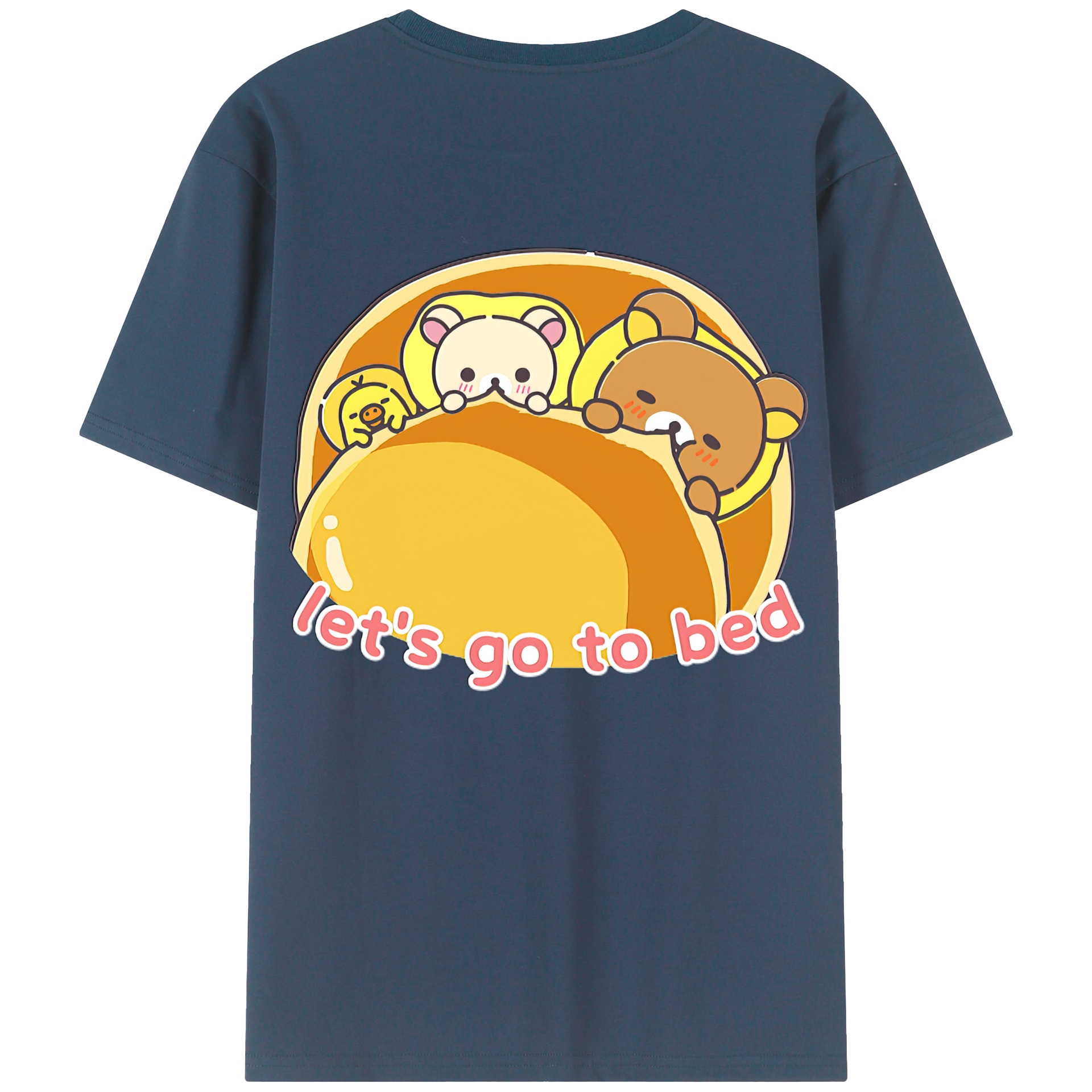 （画像用） リラックマ リラックマ キイロイトリ Rilakkuma Korilakkuma Kiiroitori レディース半袖Tシャツ(バックプリント)