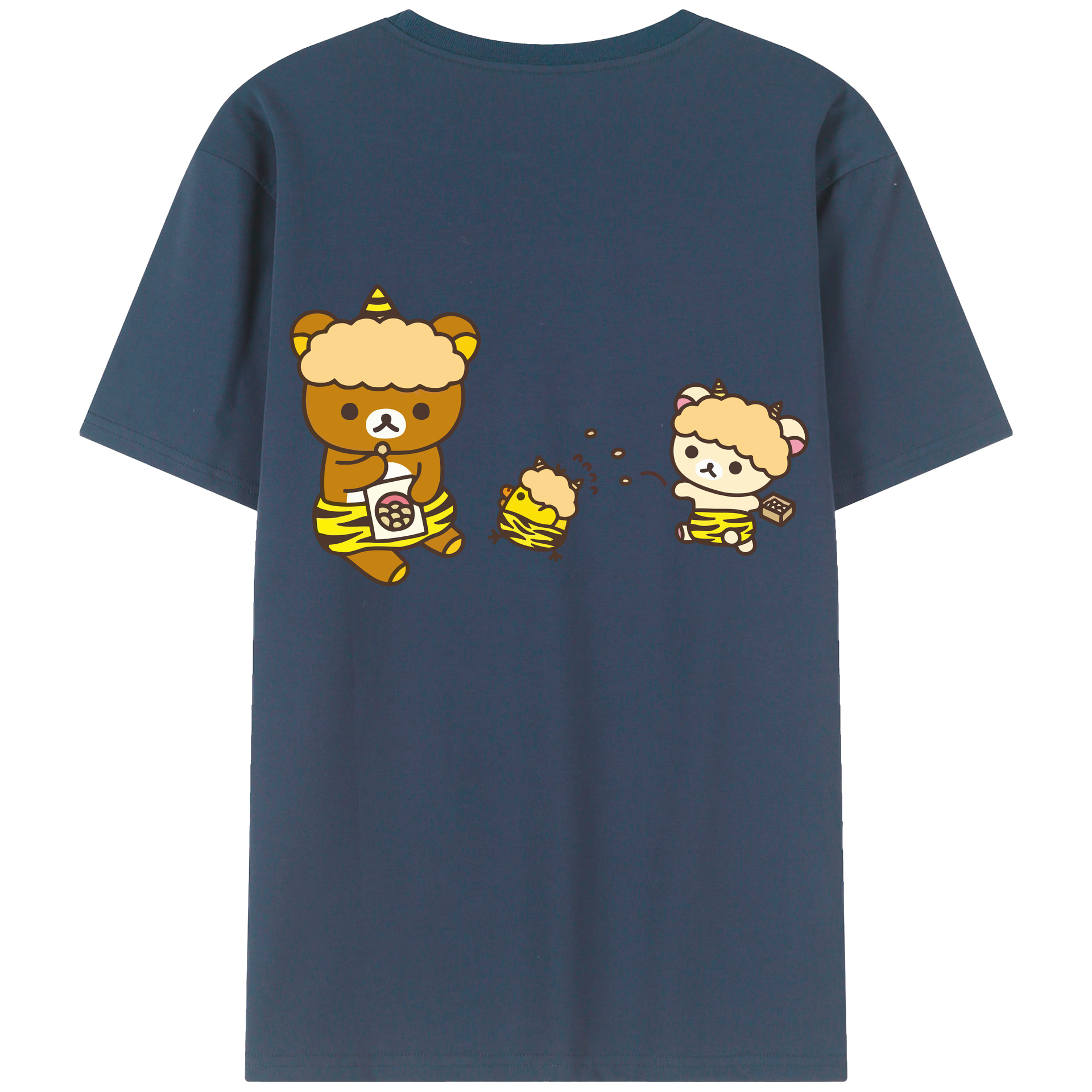 （画像用） リラックマ リラックマ キイロイトリ Rilakkuma Korilakkuma Kiiroitori レディース半袖Tシャツ(バックプリント)