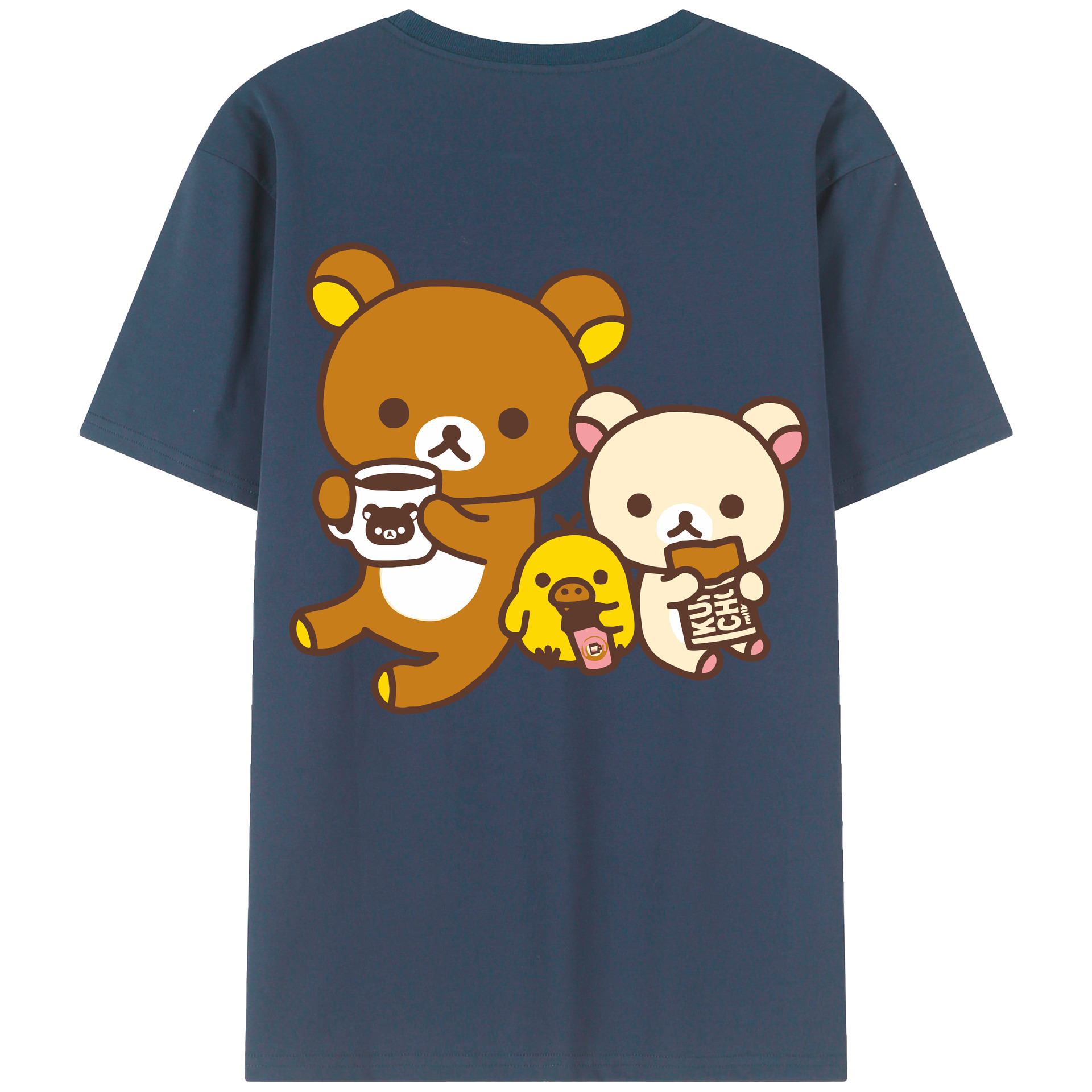 （画像用） リラックマ リラックマ キイロイトリ Rilakkuma Korilakkuma Kiiroitori レディース半袖Tシャツ(バックプリント)