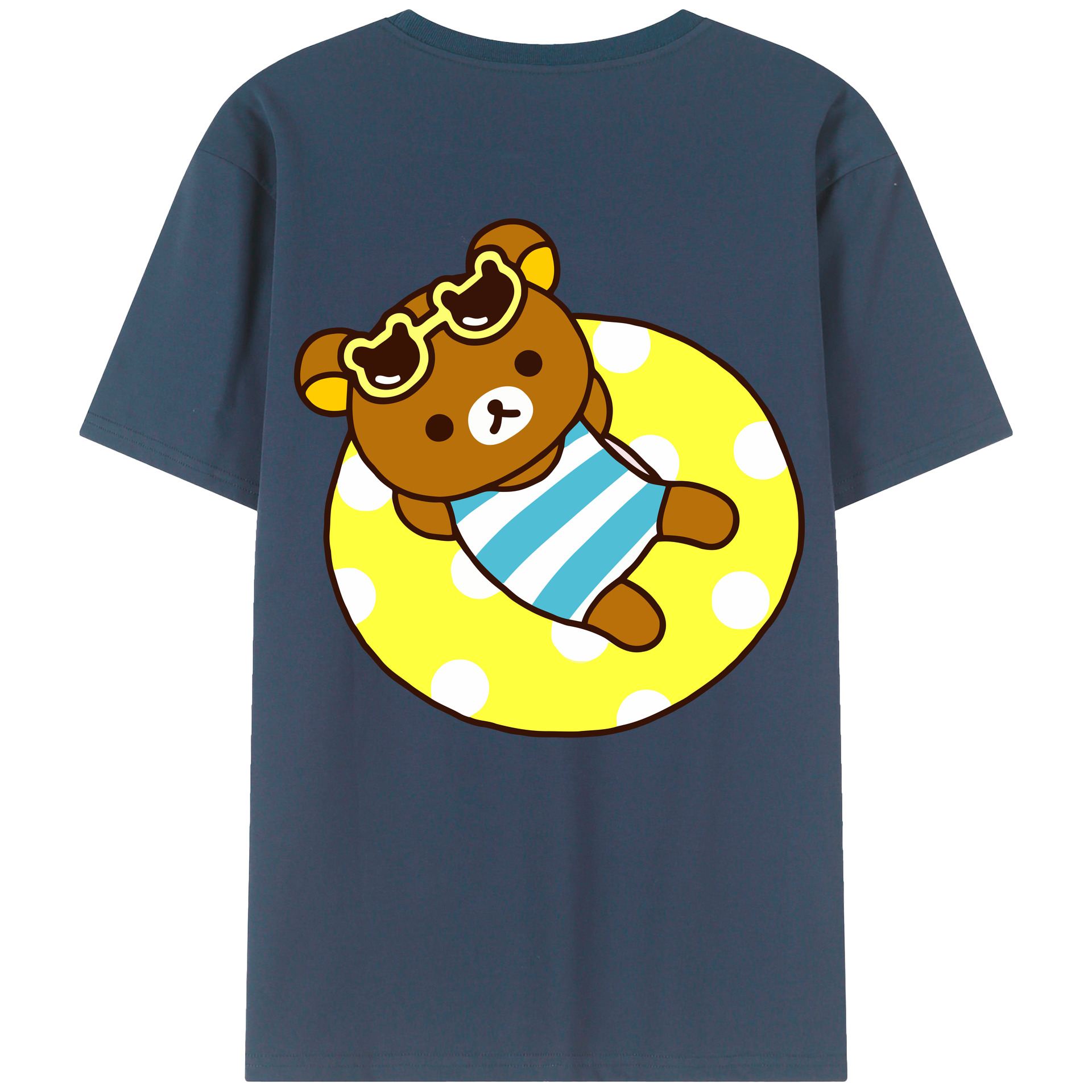 （画像用） リラックマ リラックマ キイロイトリ Rilakkuma Korilakkuma Kiiroitori レディース半袖Tシャツ(バックプリント)