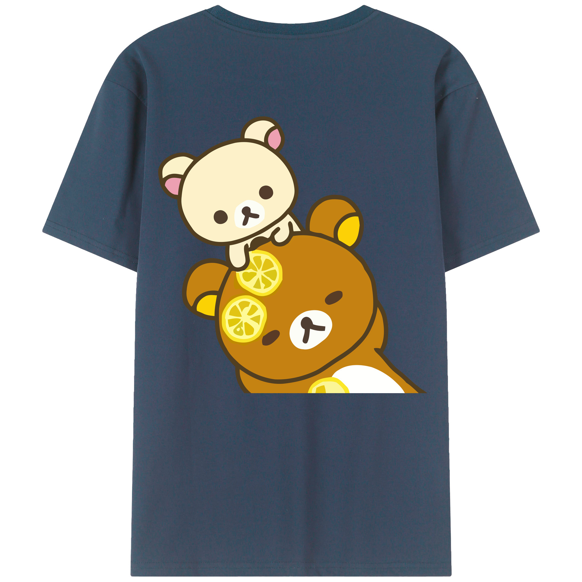 （画像用） リラックマ リラックマ キイロイトリ Rilakkuma Korilakkuma Kiiroitori レディース半袖Tシャツ(バックプリント)