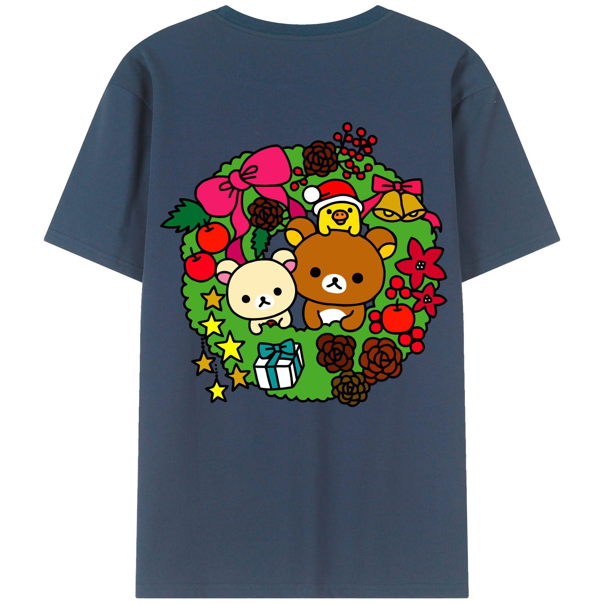 （画像用） リラックマ リラックマ キイロイトリ Rilakkuma Korilakkuma Kiiroitori レディース半袖Tシャツ(バックプリント)
