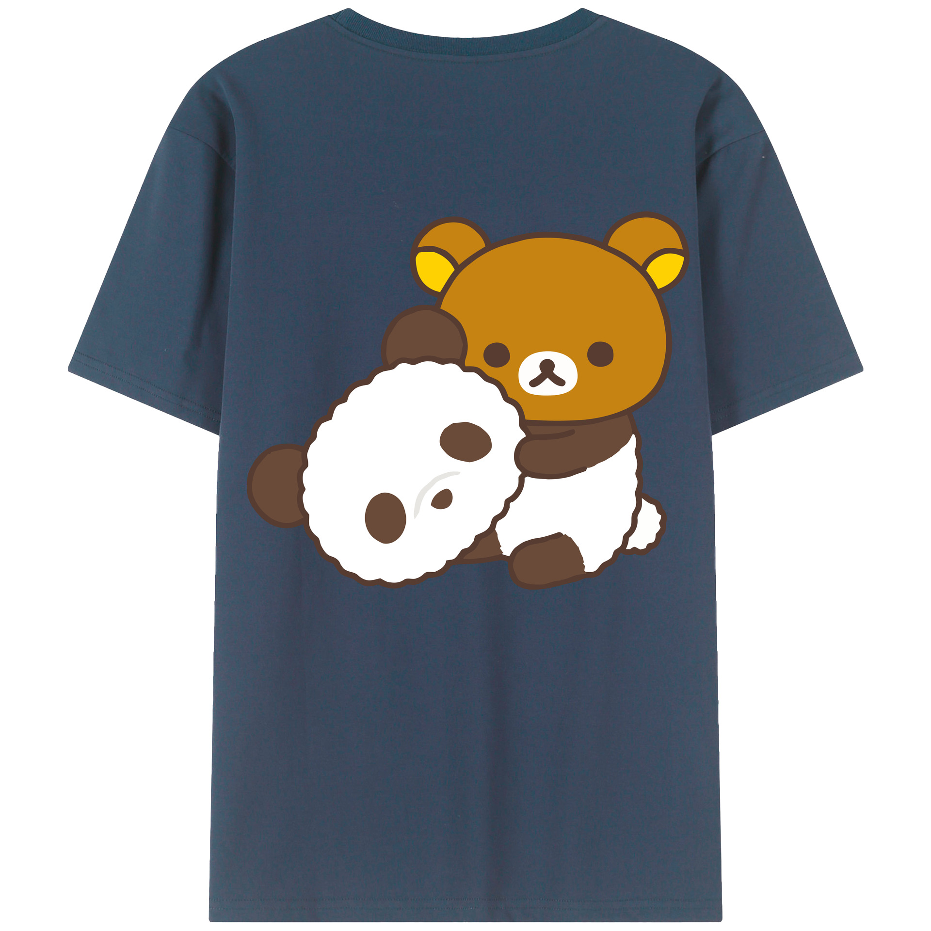 （画像用） リラックマ リラックマ キイロイトリ Rilakkuma Korilakkuma Kiiroitori レディース半袖Tシャツ(バックプリント)