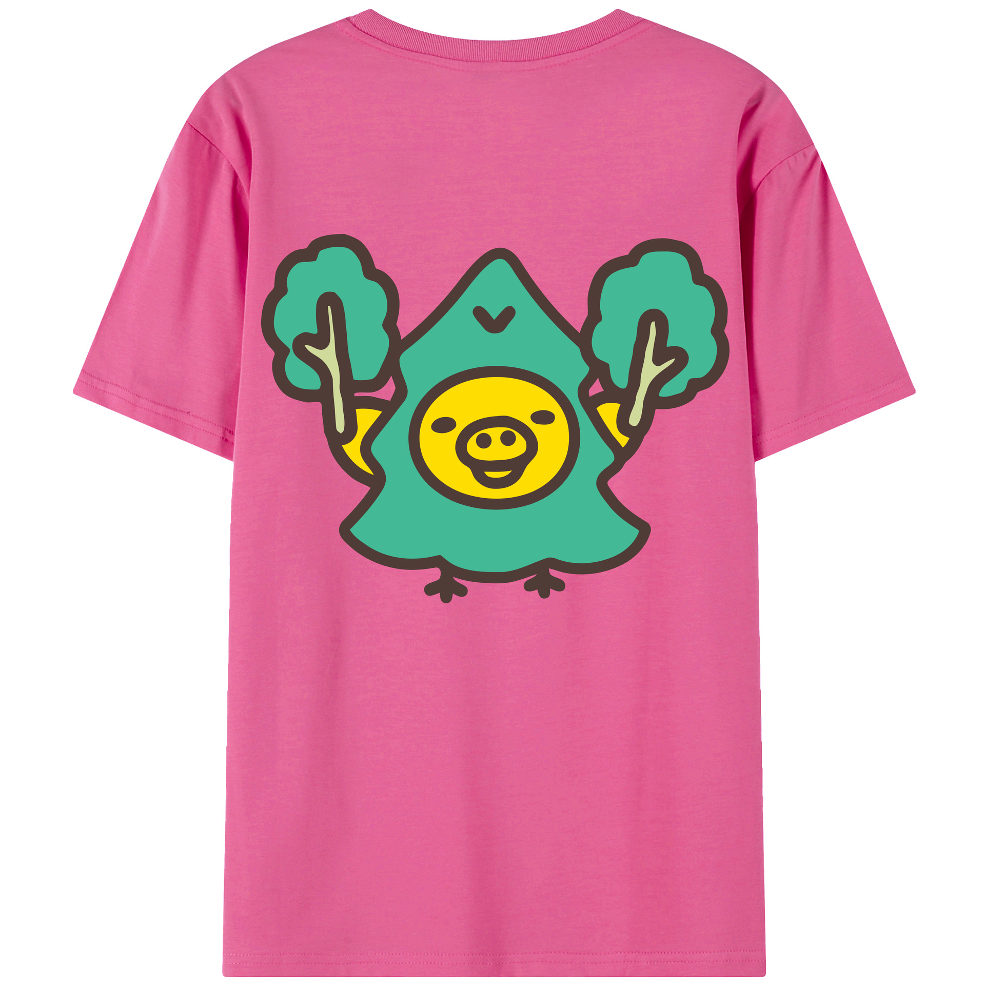 （画像用） リラックマ リラックマ キイロイトリ Rilakkuma Korilakkuma Kiiroitori レディース半袖Tシャツ(バックプリント)