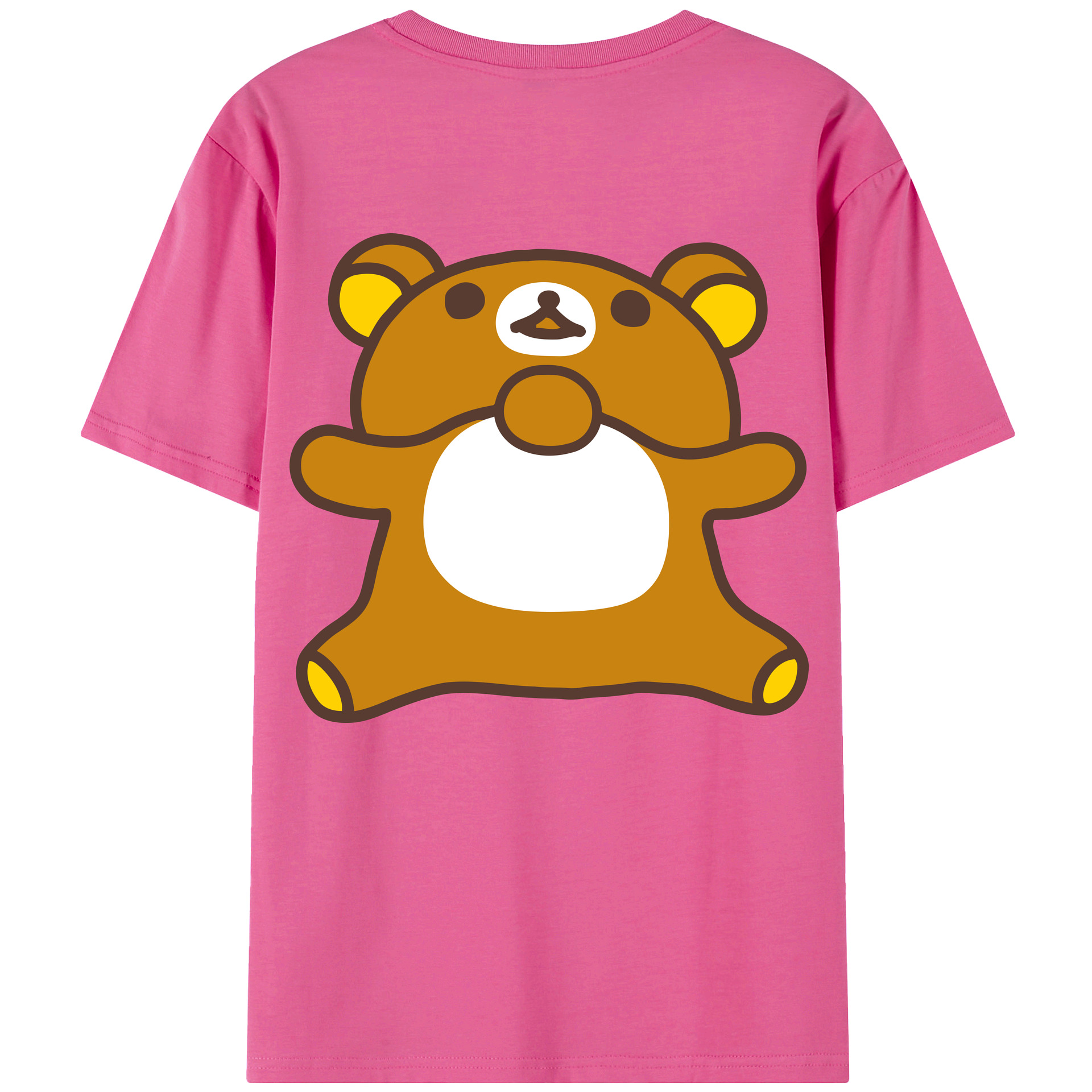 （画像用） リラックマ リラックマ キイロイトリ Rilakkuma Korilakkuma Kiiroitori レディース半袖Tシャツ(バックプリント)