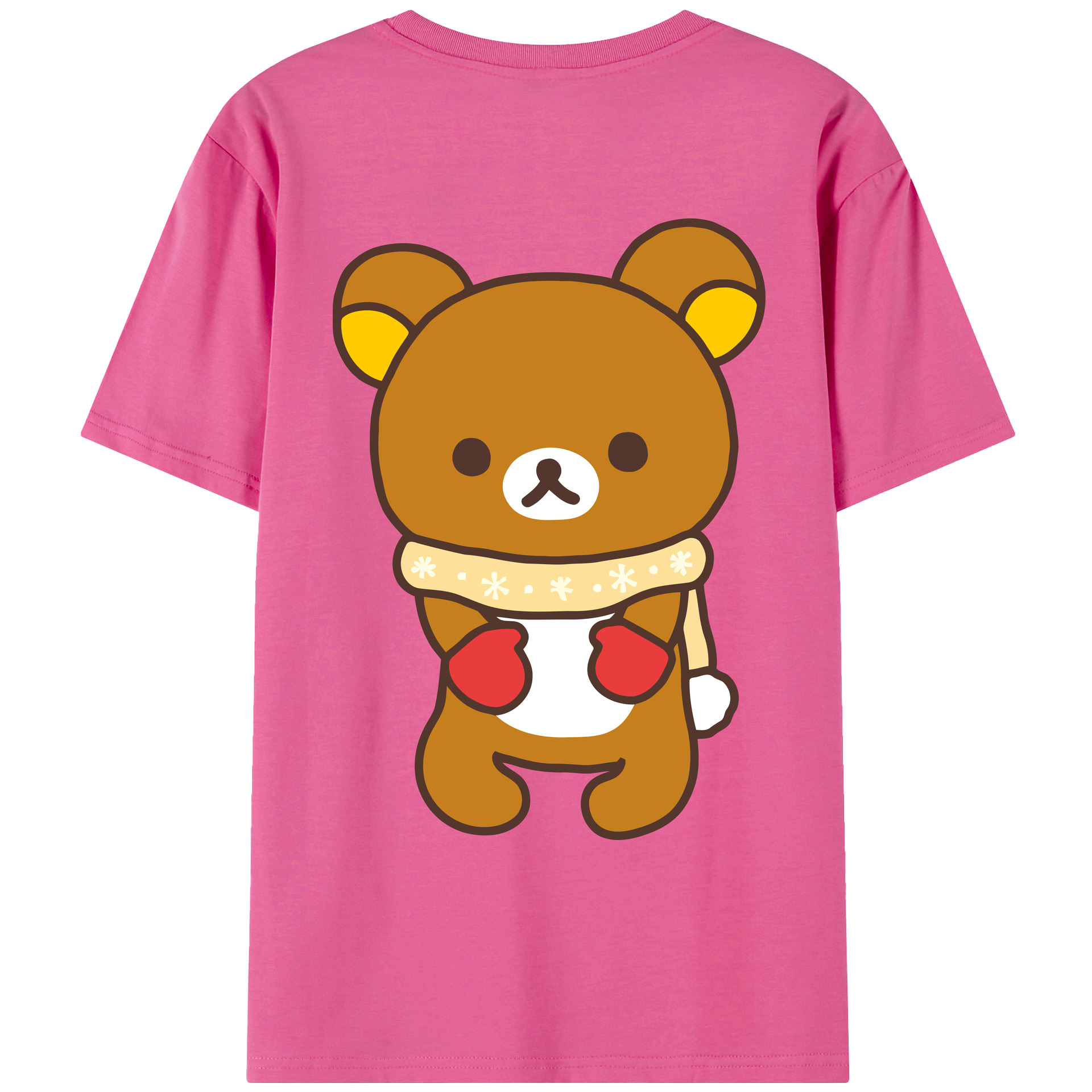 （画像用） リラックマ リラックマ キイロイトリ Rilakkuma Korilakkuma Kiiroitori レディース半袖Tシャツ(バックプリント)