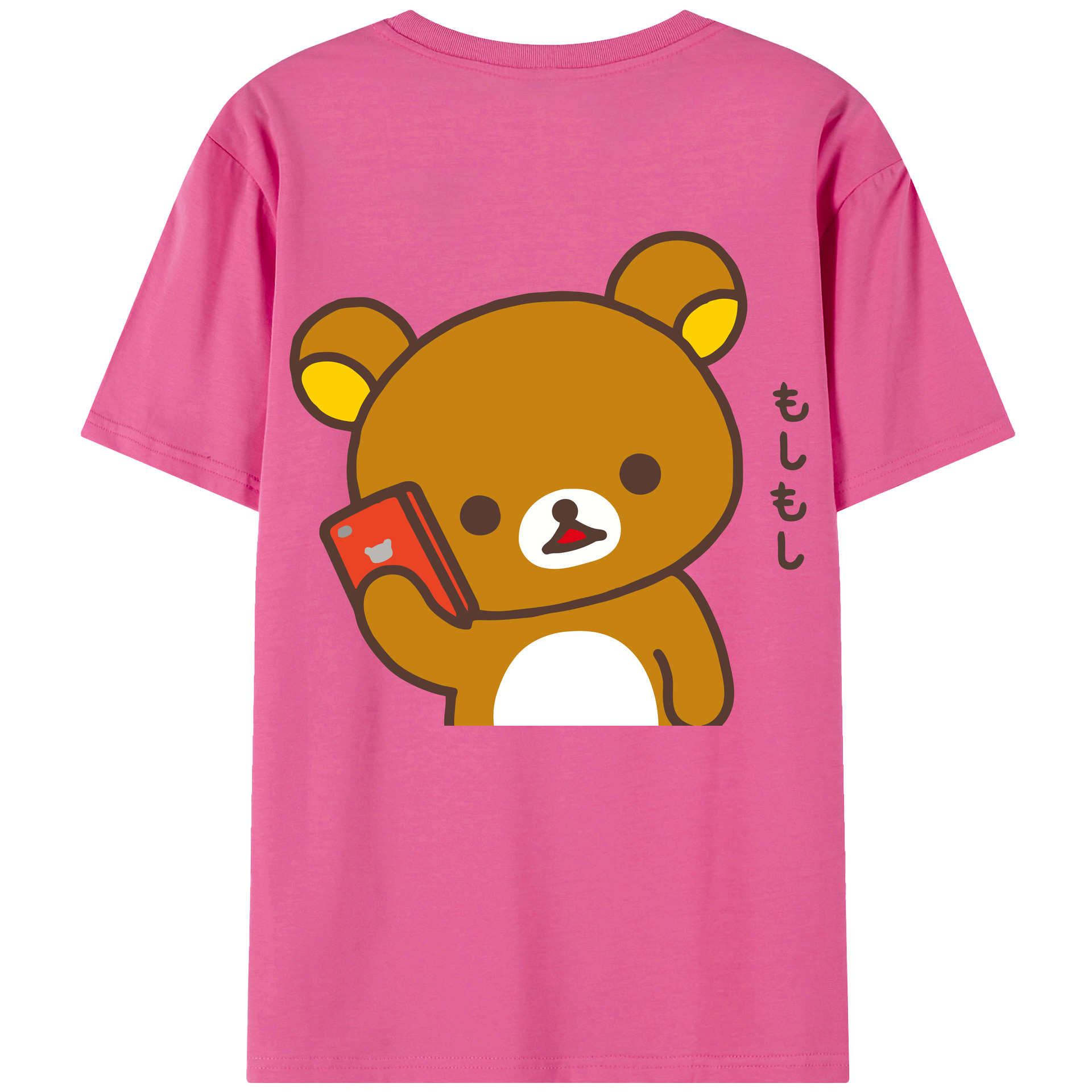 （画像用） リラックマ リラックマ キイロイトリ Rilakkuma Korilakkuma Kiiroitori レディース半袖Tシャツ(バックプリント)