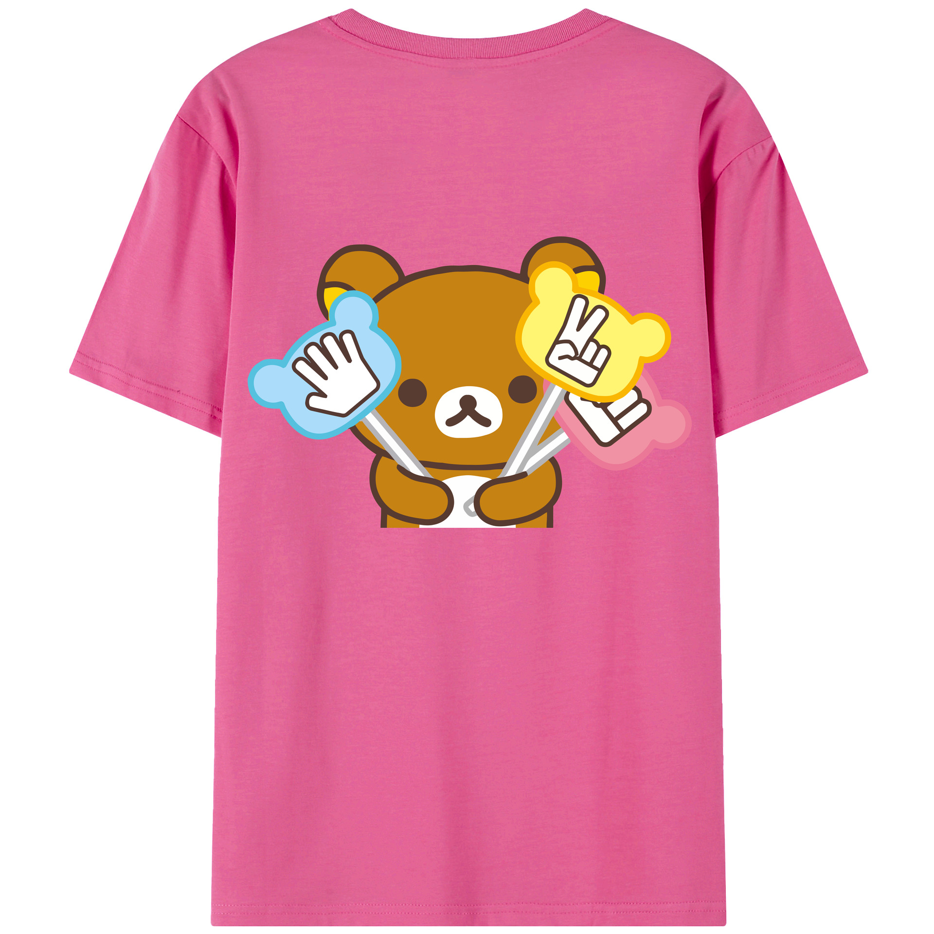 （画像用） リラックマ リラックマ キイロイトリ Rilakkuma Korilakkuma Kiiroitori レディース半袖Tシャツ(バックプリント)