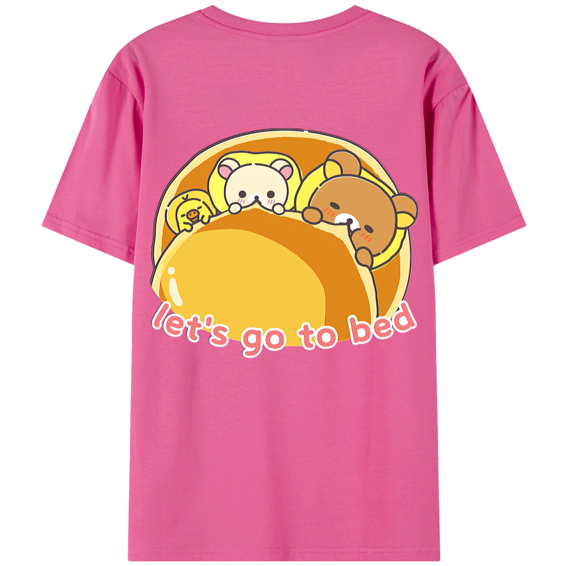 （画像用） リラックマ リラックマ キイロイトリ Rilakkuma Korilakkuma Kiiroitori レディース半袖Tシャツ(バックプリント)