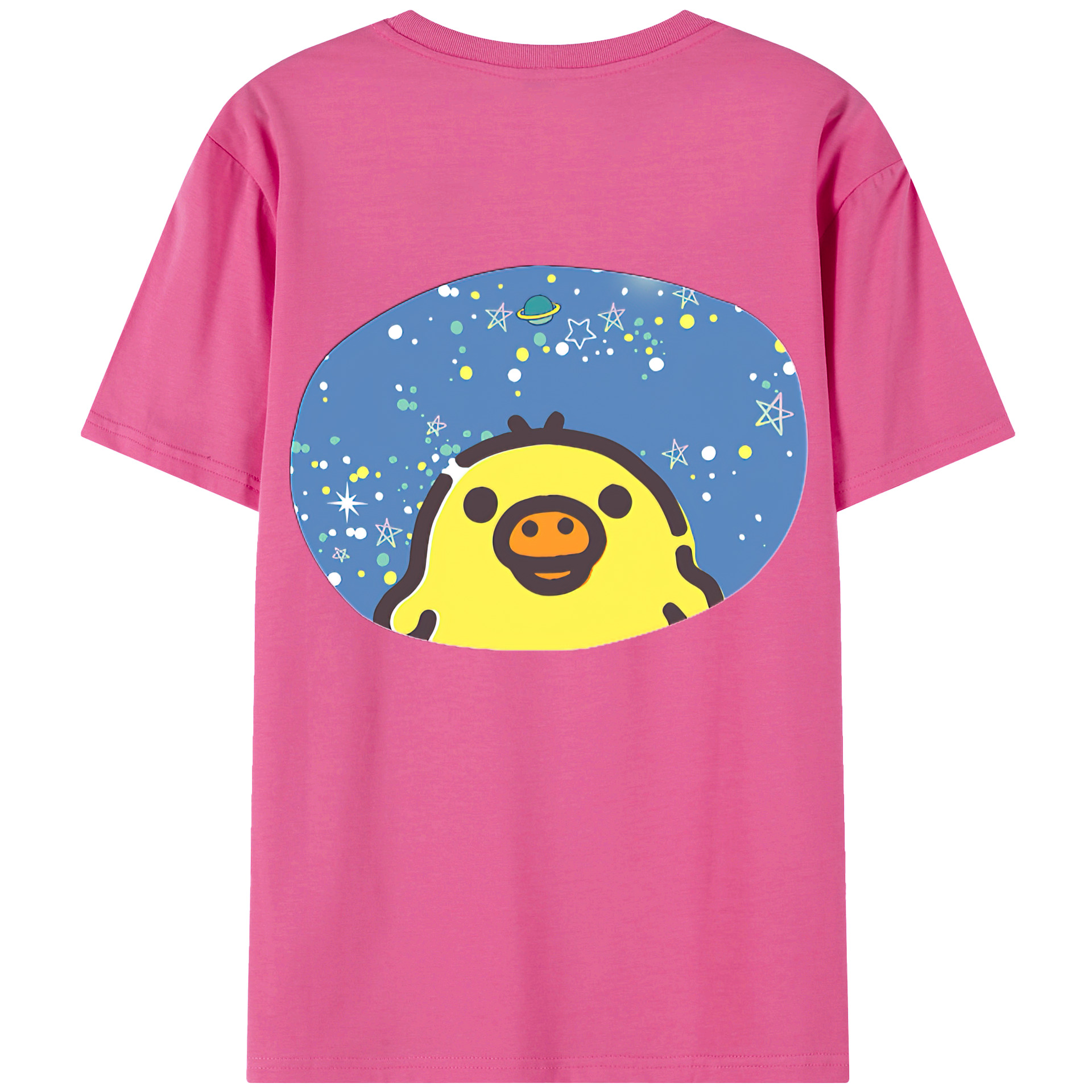 （画像用） リラックマ リラックマ キイロイトリ Rilakkuma Korilakkuma Kiiroitori レディース半袖Tシャツ(バックプリント)