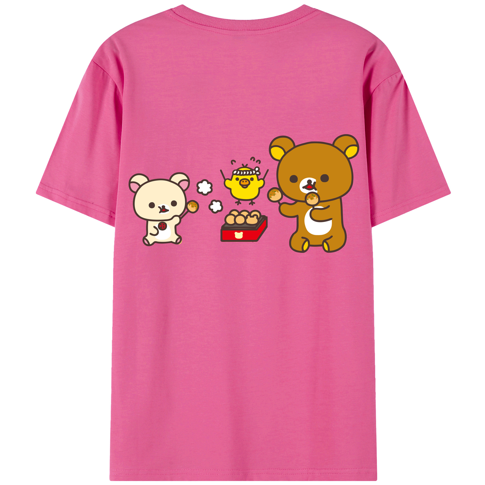 （画像用） リラックマ リラックマ キイロイトリ Rilakkuma Korilakkuma Kiiroitori レディース半袖Tシャツ(バックプリント)