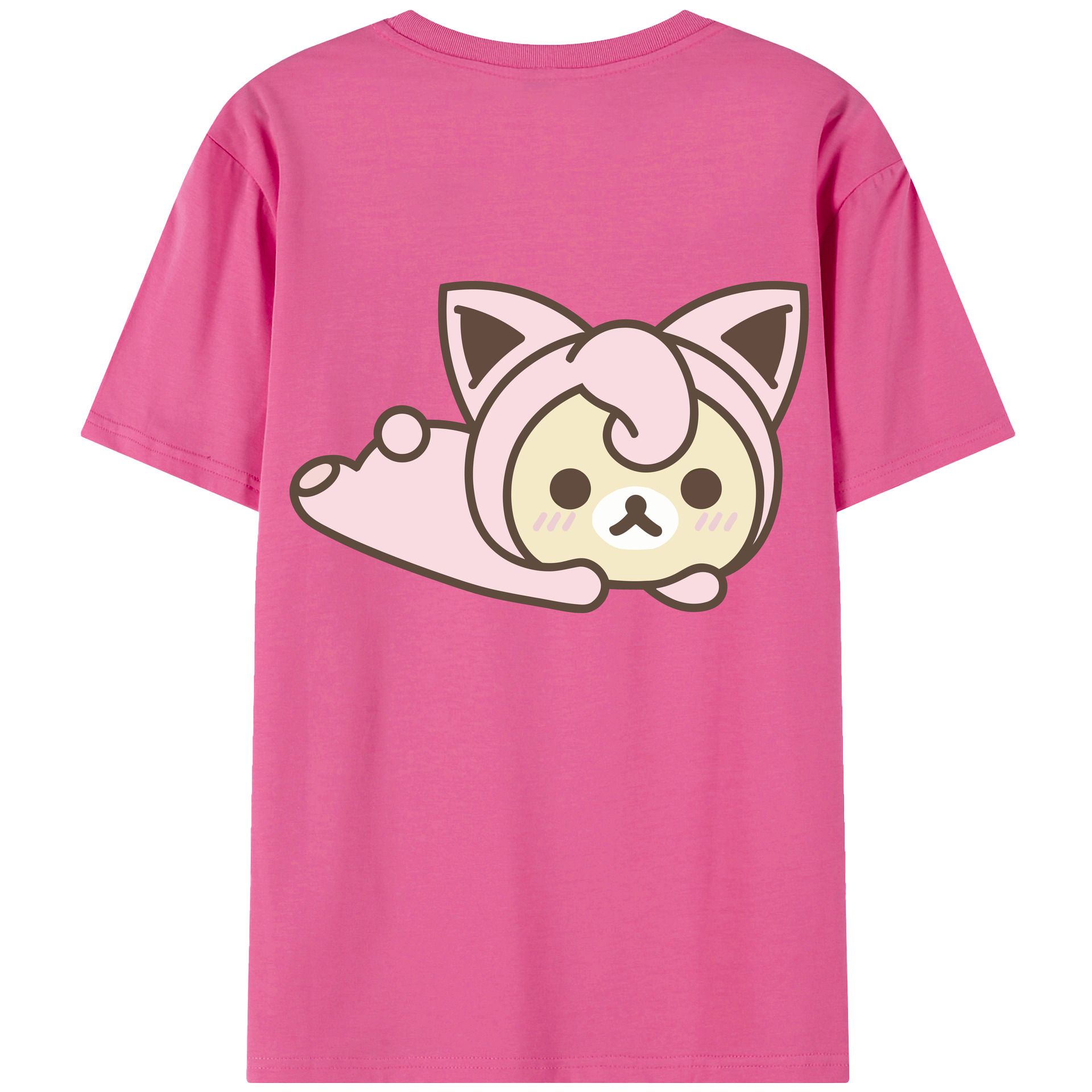 （画像用） リラックマ リラックマ キイロイトリ Rilakkuma Korilakkuma Kiiroitori レディース半袖Tシャツ(バックプリント)