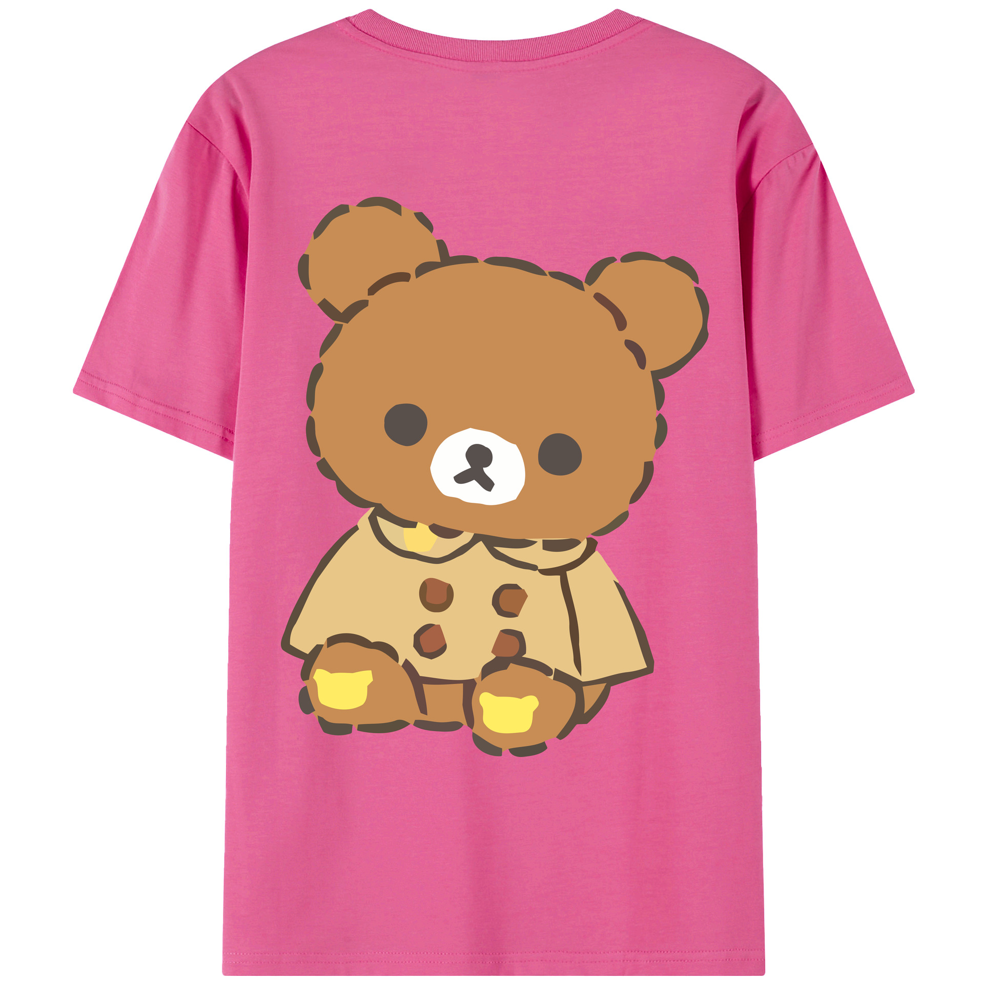 （画像用） リラックマ リラックマ キイロイトリ Rilakkuma Korilakkuma Kiiroitori レディース半袖Tシャツ(バックプリント)
