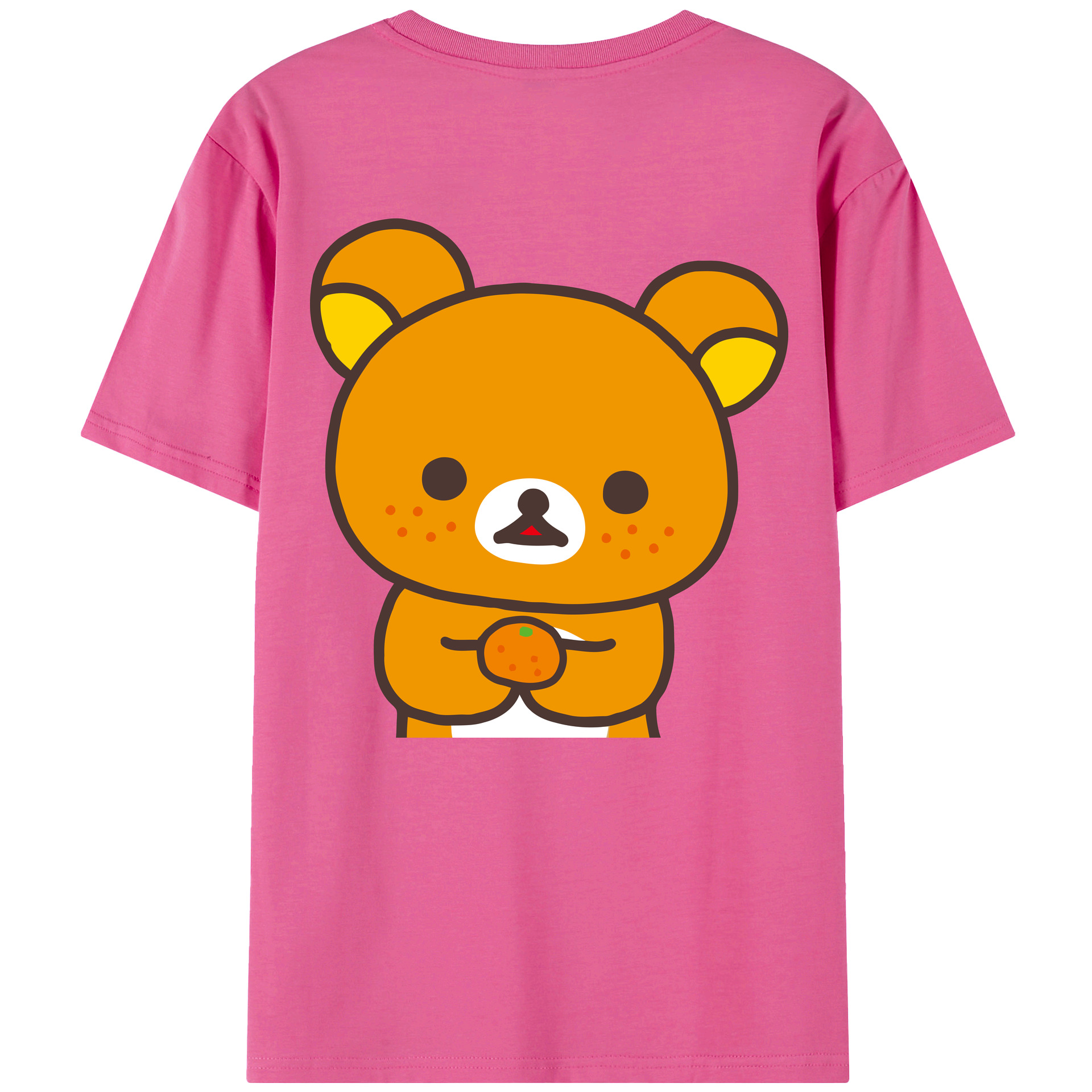 （画像用） リラックマ リラックマ キイロイトリ Rilakkuma Korilakkuma Kiiroitori レディース半袖Tシャツ(バックプリント)