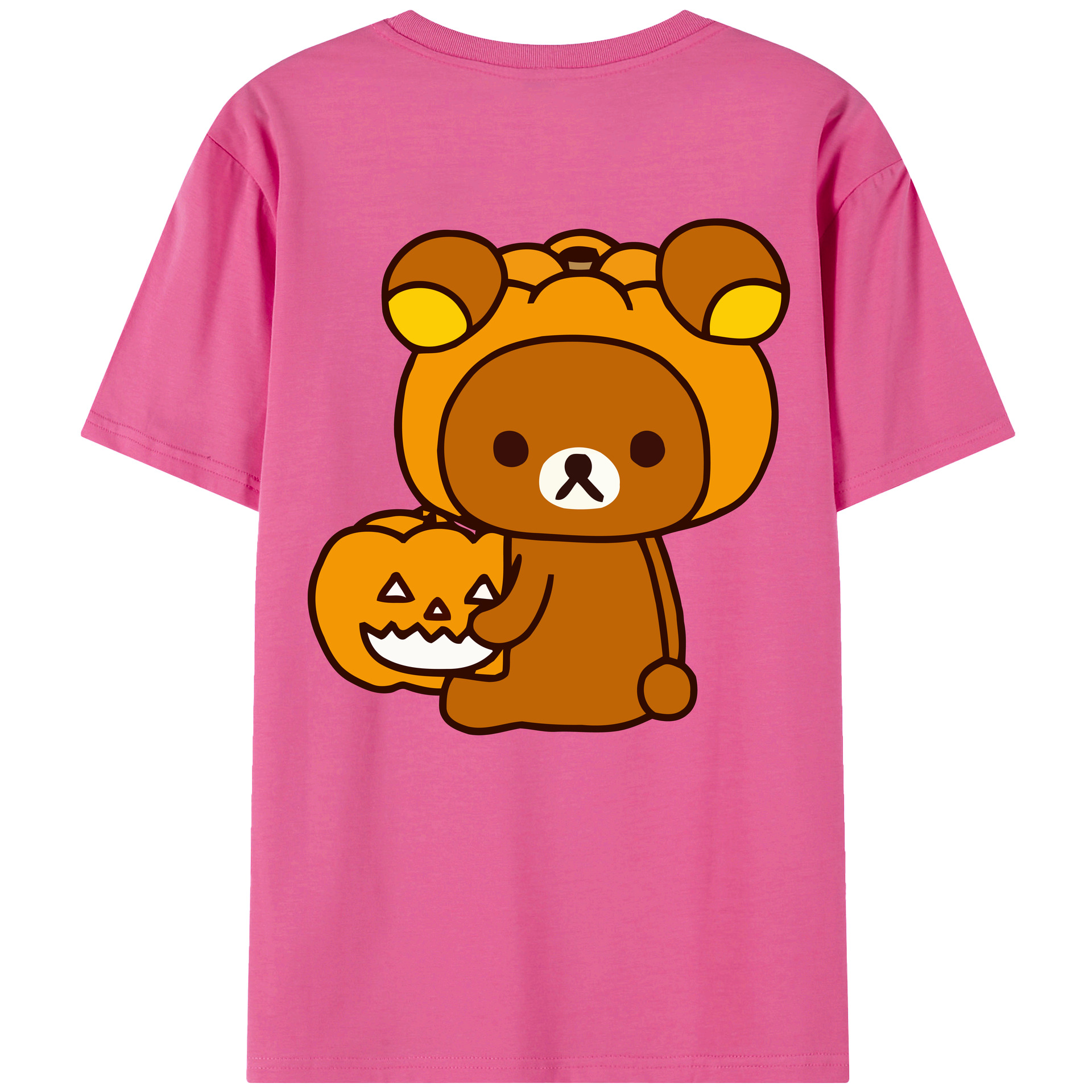 （画像用） リラックマ リラックマ キイロイトリ Rilakkuma Korilakkuma Kiiroitori レディース半袖Tシャツ(バックプリント)