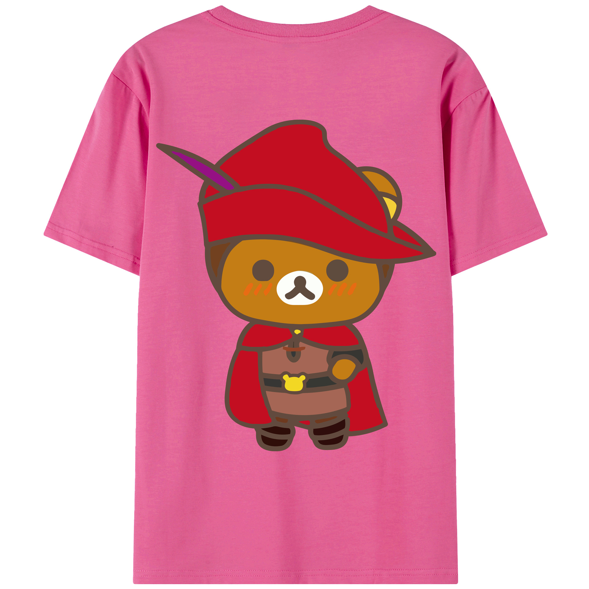 （画像用） リラックマ リラックマ キイロイトリ Rilakkuma Korilakkuma Kiiroitori レディース半袖Tシャツ(バックプリント)