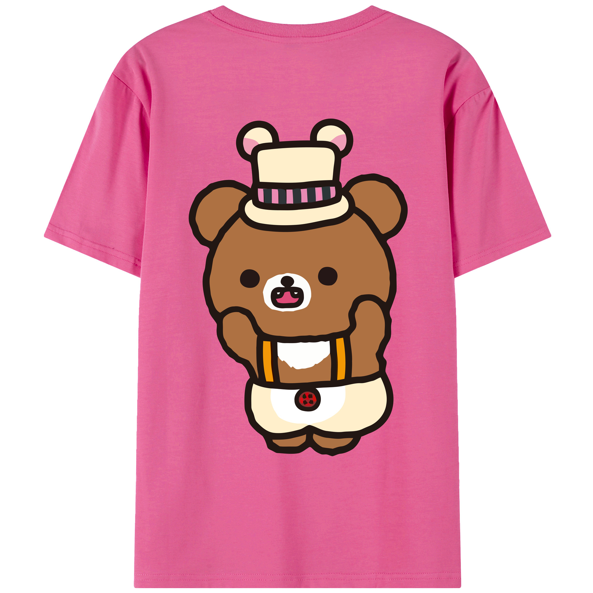 （画像用） リラックマ リラックマ キイロイトリ Rilakkuma Korilakkuma Kiiroitori レディース半袖Tシャツ(バックプリント)