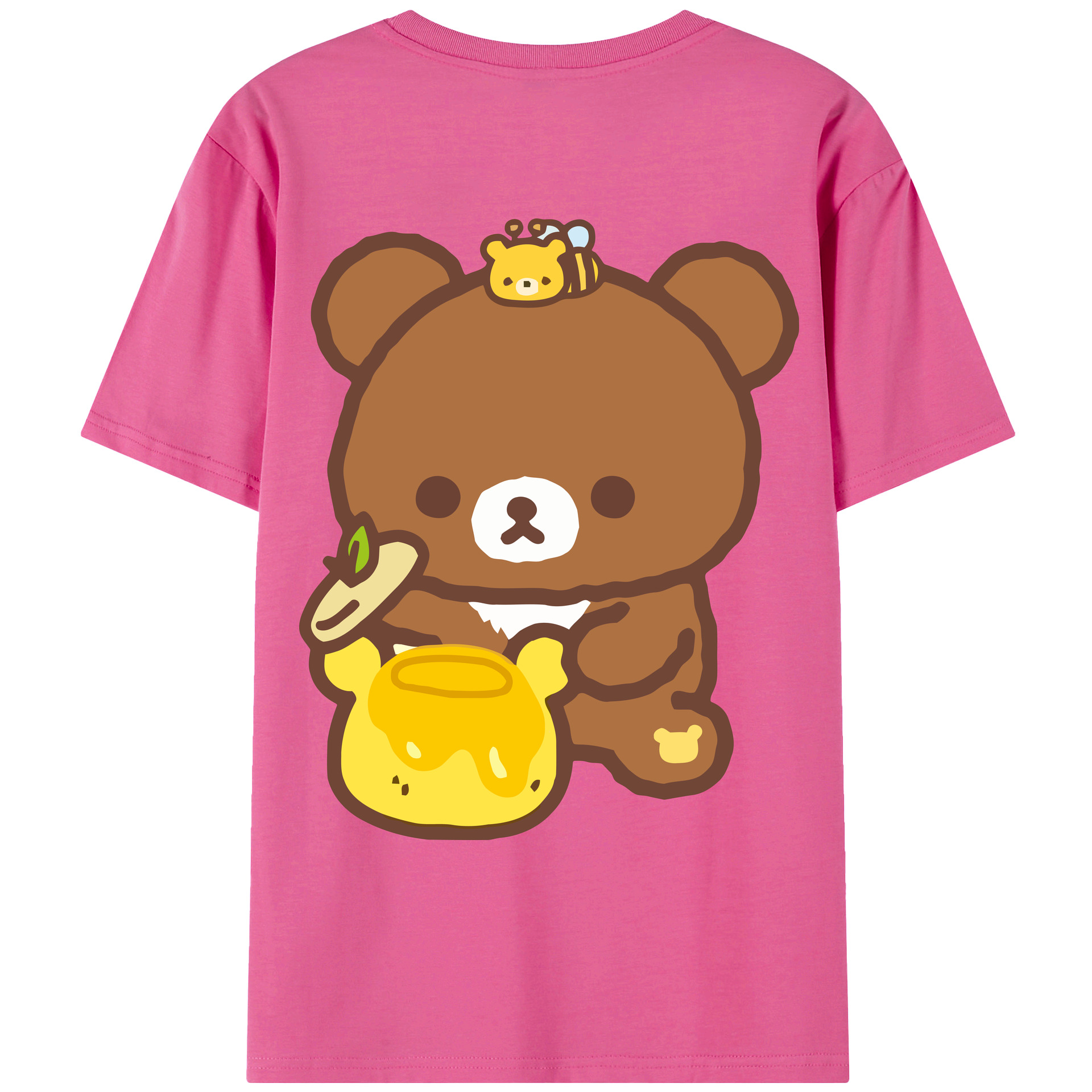 （画像用） リラックマ リラックマ キイロイトリ Rilakkuma Korilakkuma Kiiroitori レディース半袖Tシャツ(バックプリント)